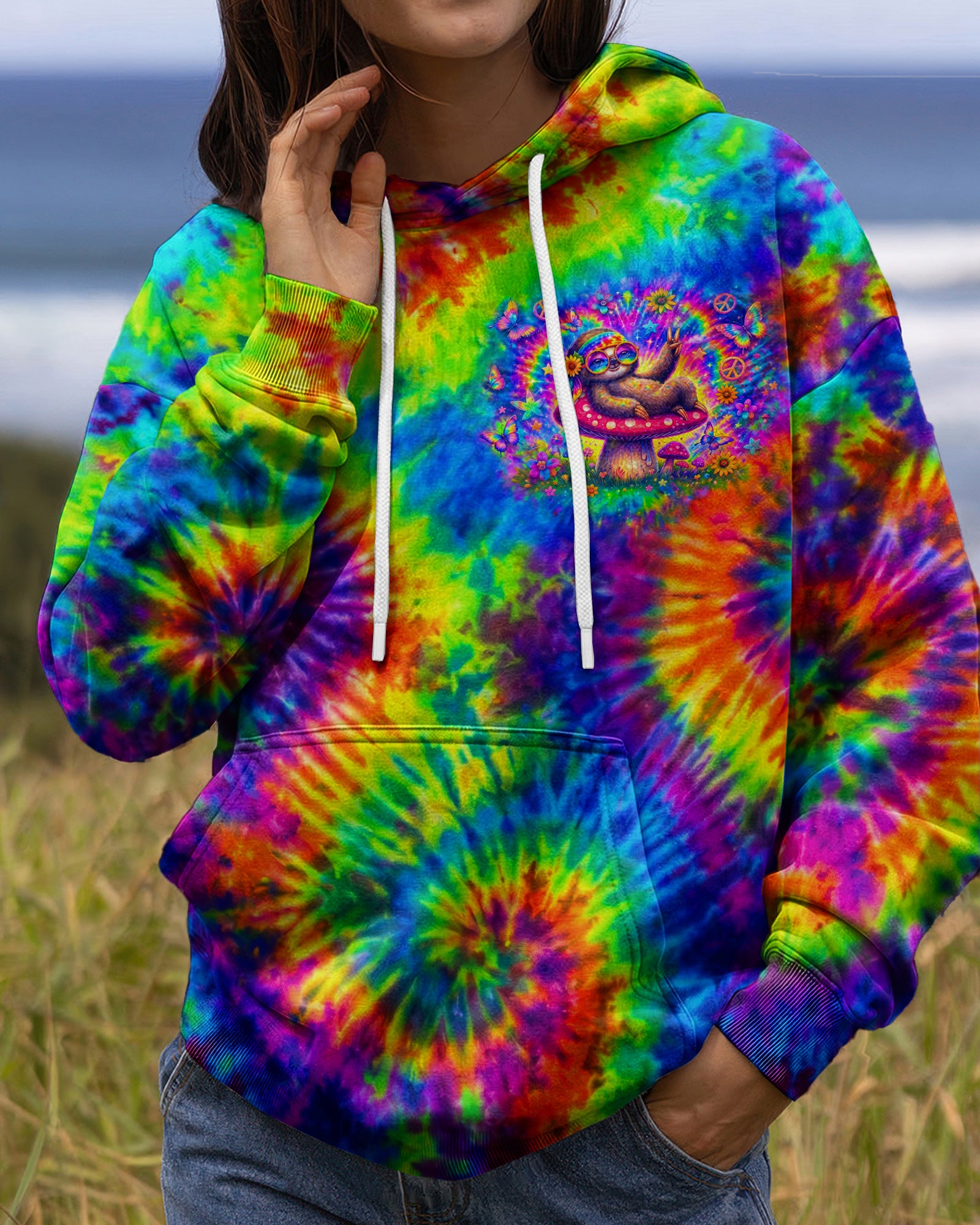 BE YOU HIPPIE SLOTH ALL OVER PRINT - RI0707262