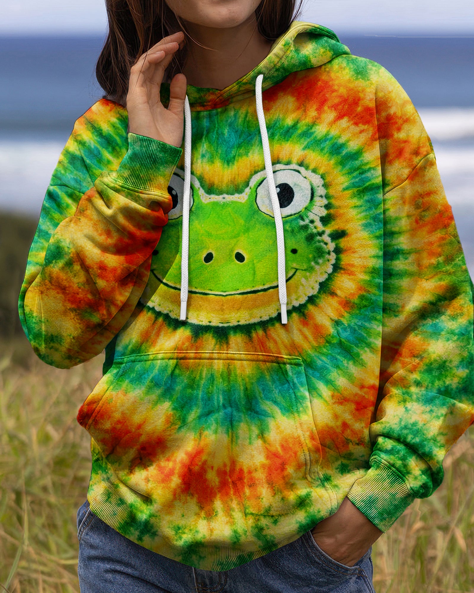 JUST BREATHE FROG SWIRL ALL OVER PRINT - TLNT1007263