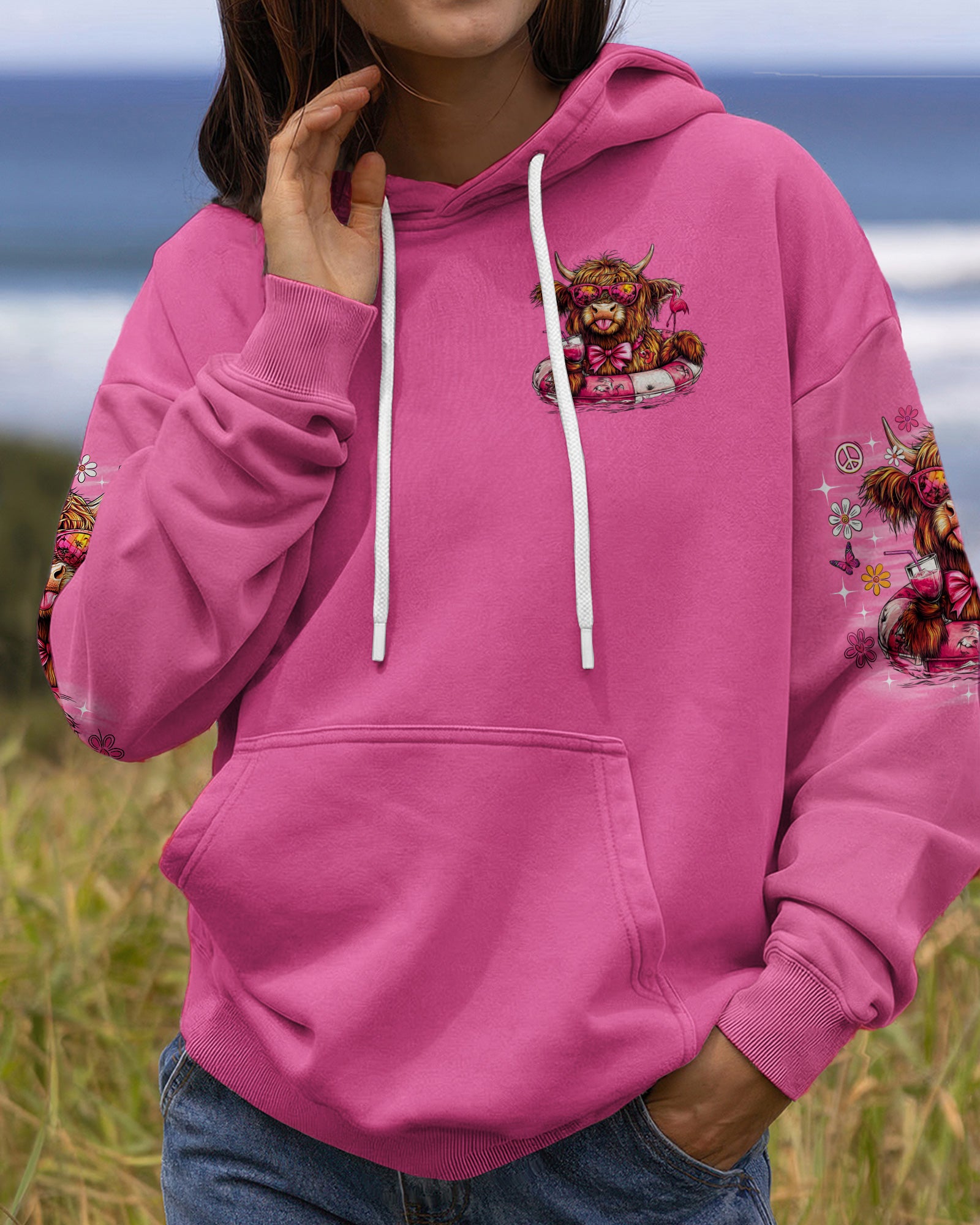 I WAS SIMPLY BORN TO DILLY DALLY COW  ALL OVER PRINT - TLNO1605262