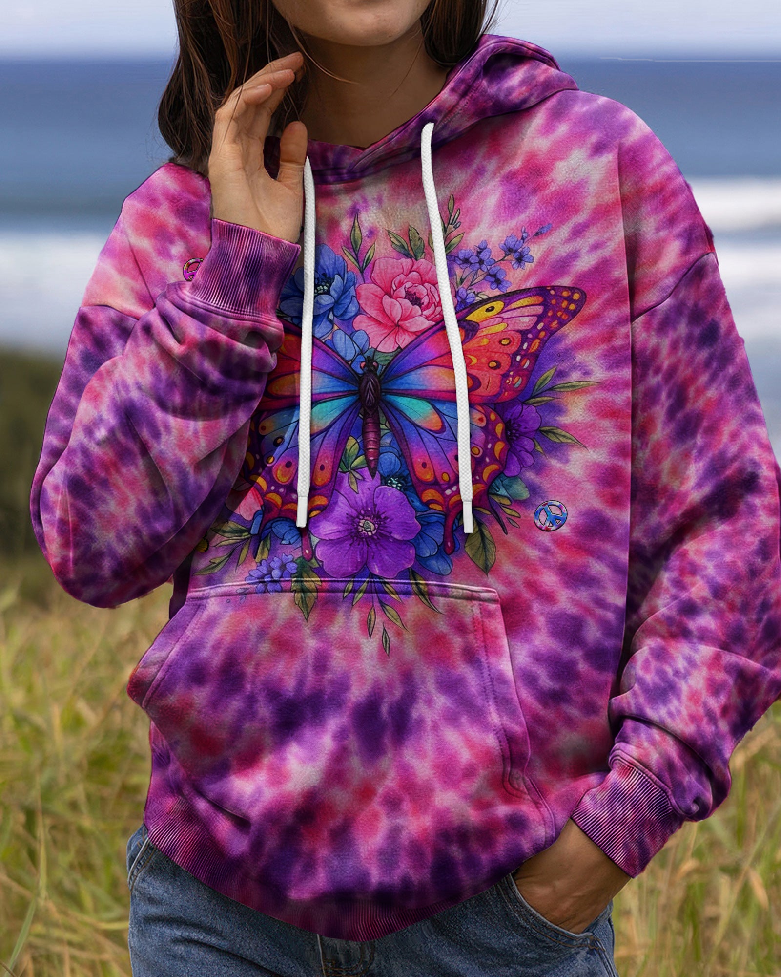 STRONGER THAN THE STORM BUTTERFLY SWIRL ALL OVER PRINT  - TLHG3003261