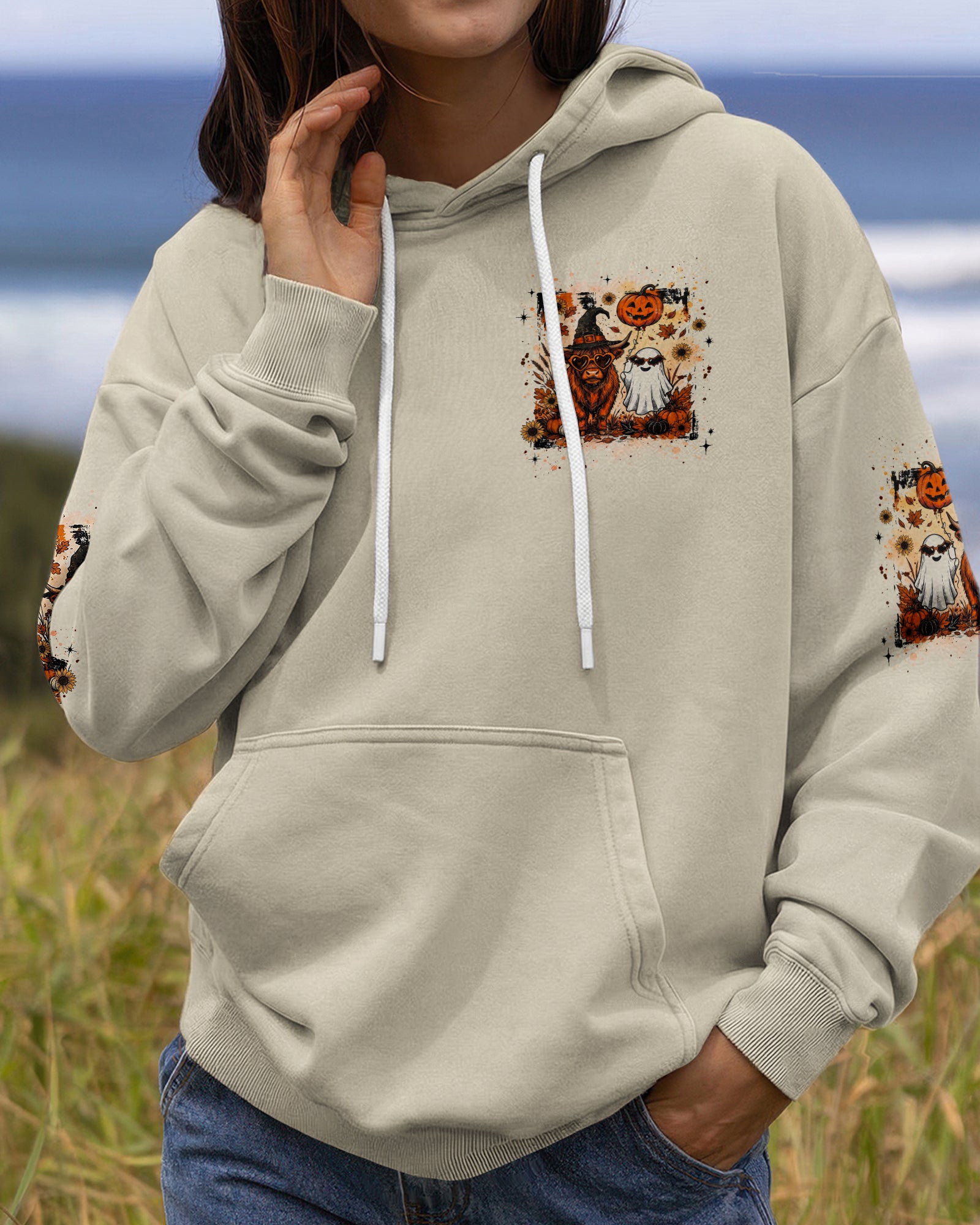 MY BOO HAS HOOVES HIGHLAND COW HALLOWEEN ALL OVER PRINT - TLHG2207262