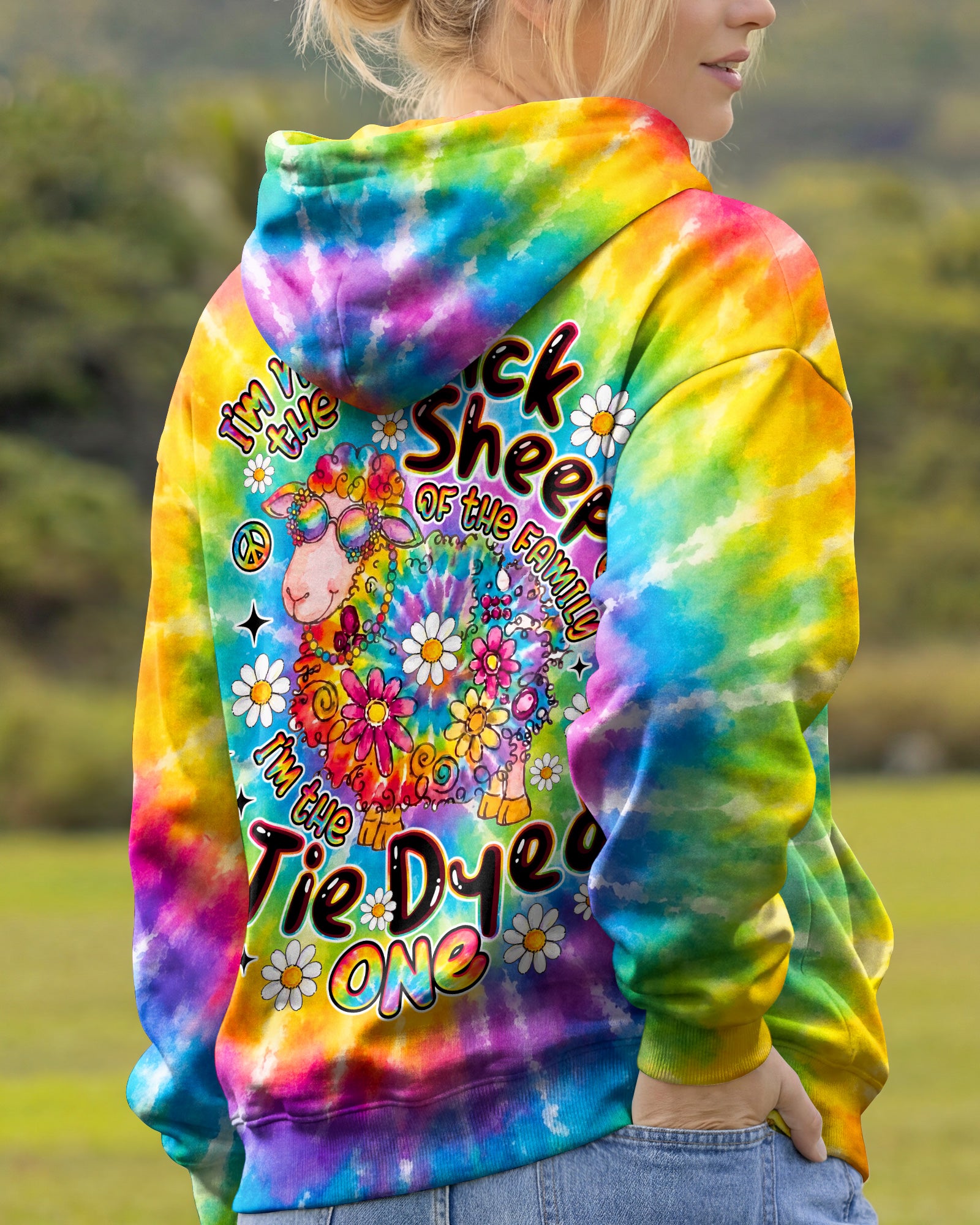 I'M NOT THE BLACK SHEEP TIE DYE ALL OVER PRINT - TLNO2707263