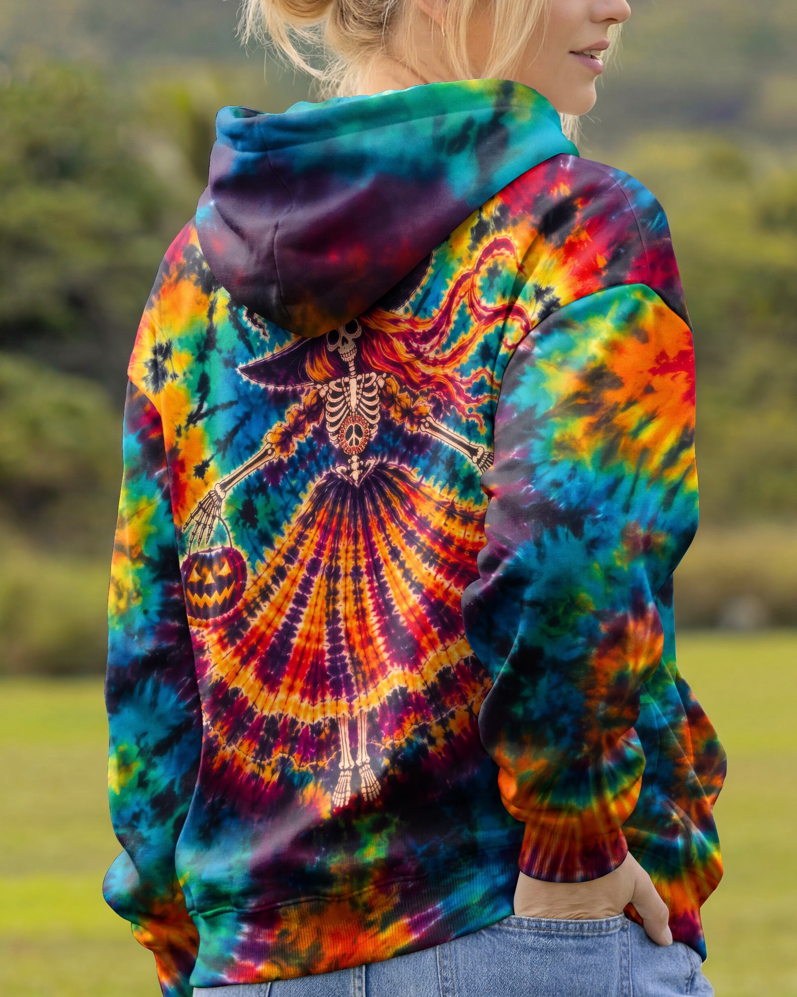 HIPPIE HARVEST SKELETON LADY ALL OVER PRINT – RI3107261