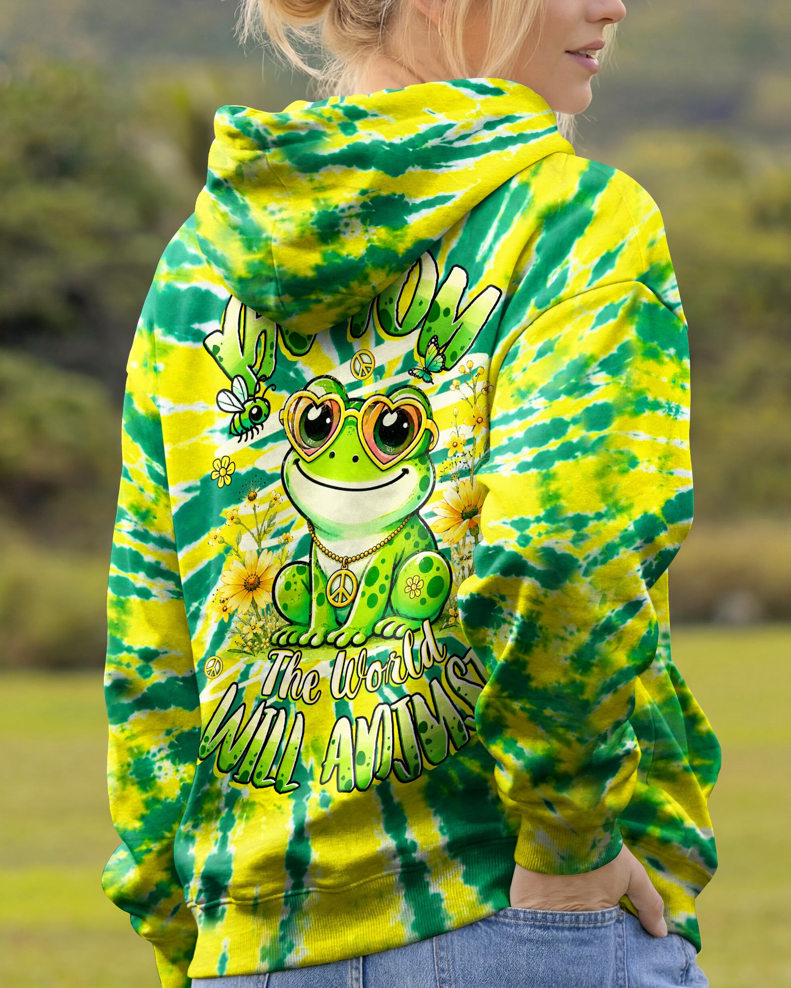 BE YOU HIPPIE FROG ALL OVER PRINT - TLHG2307264