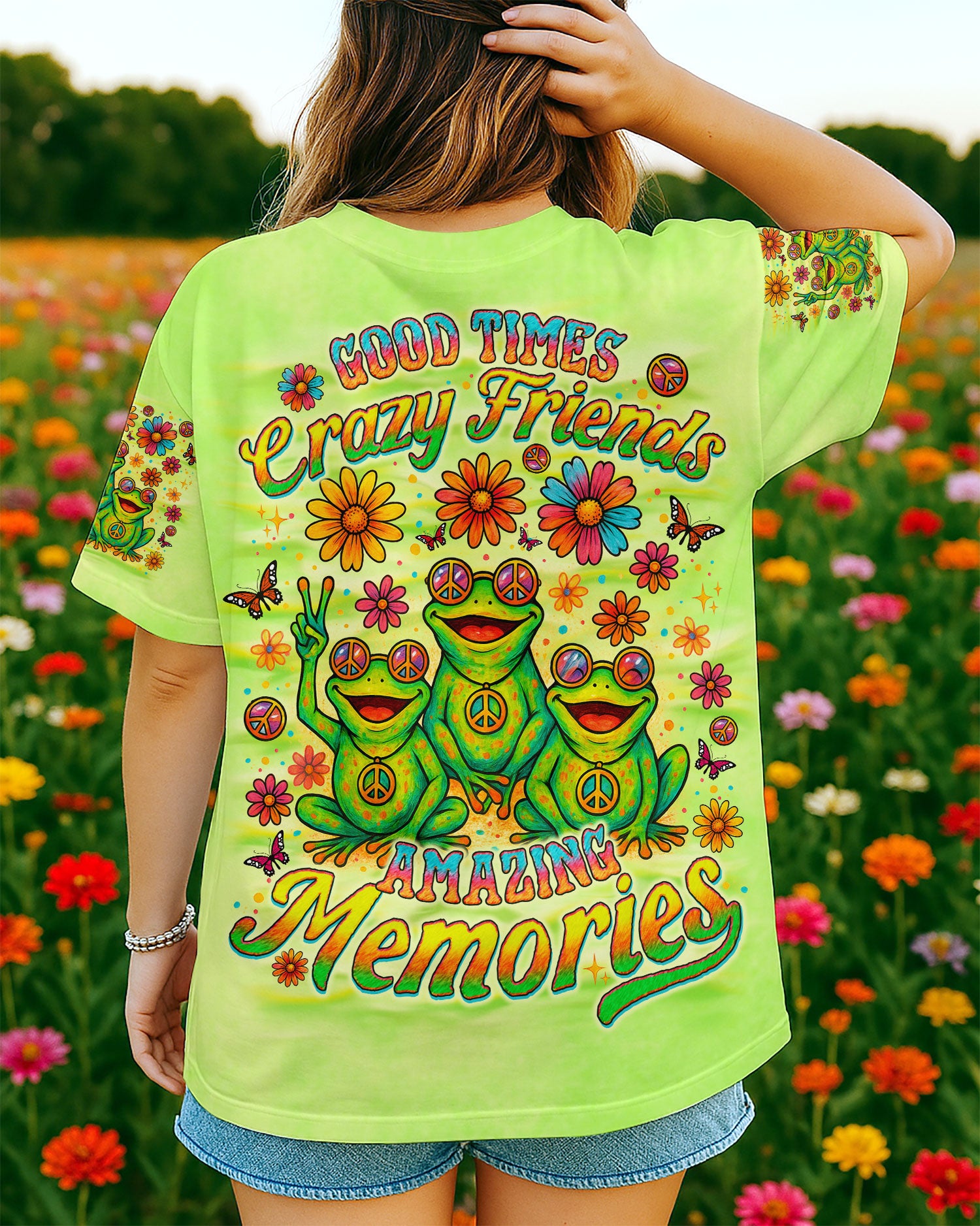 GOOD TIMES CRAZY FRIEND FROG ALL OVER PRINT  - TLNO1205251
