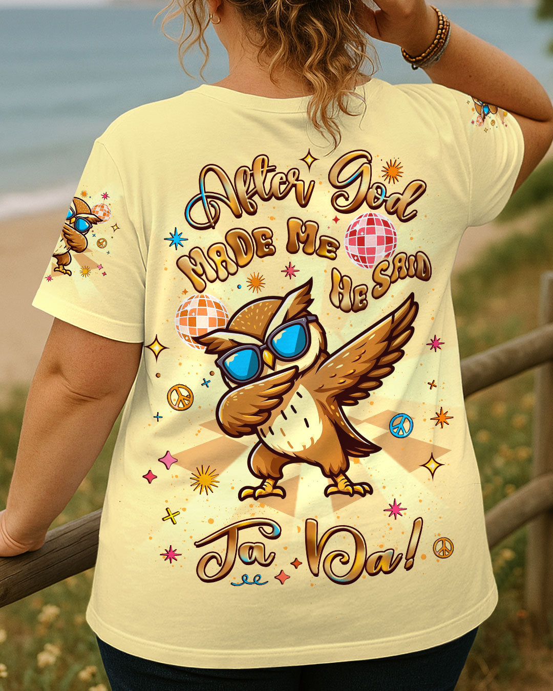 AFTER GOD MADE ME HE SAID OWL ALL OVER PRINT - YHLT0508253