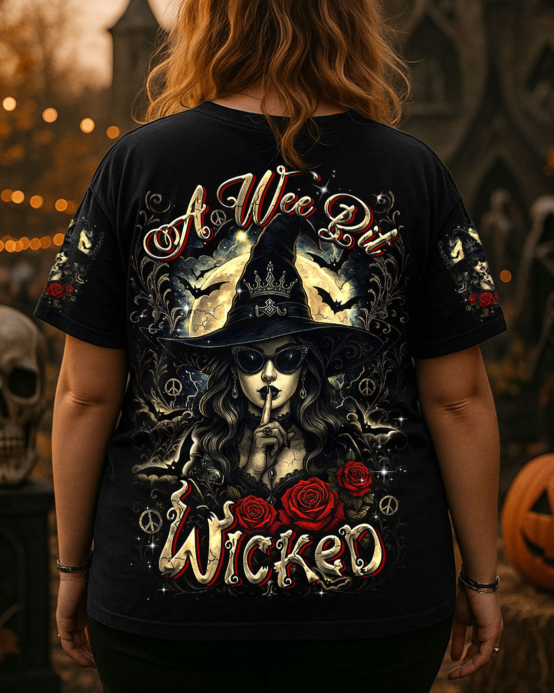 A WEE BIT WICKED HALLOWEEN ALL OVER PRINT - YHDU2706251