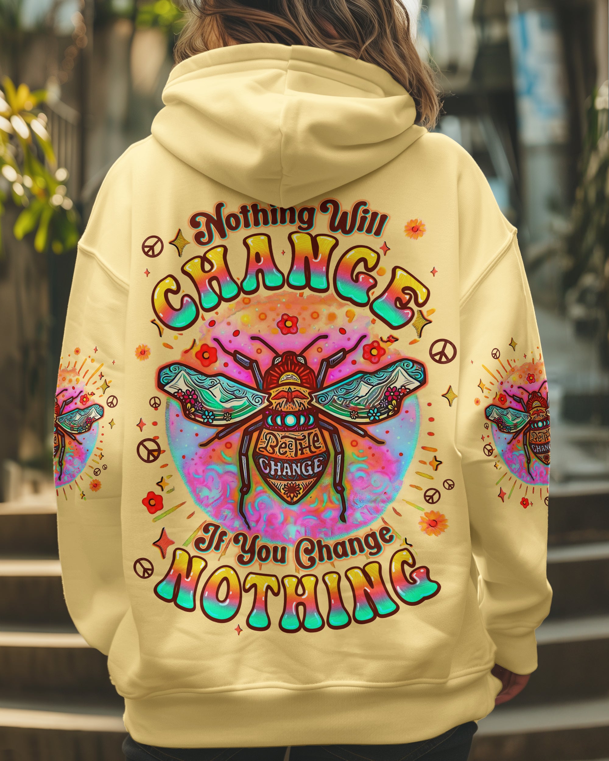 BEE THE CHANGE ALL OVER PRINT - TYQY1706251