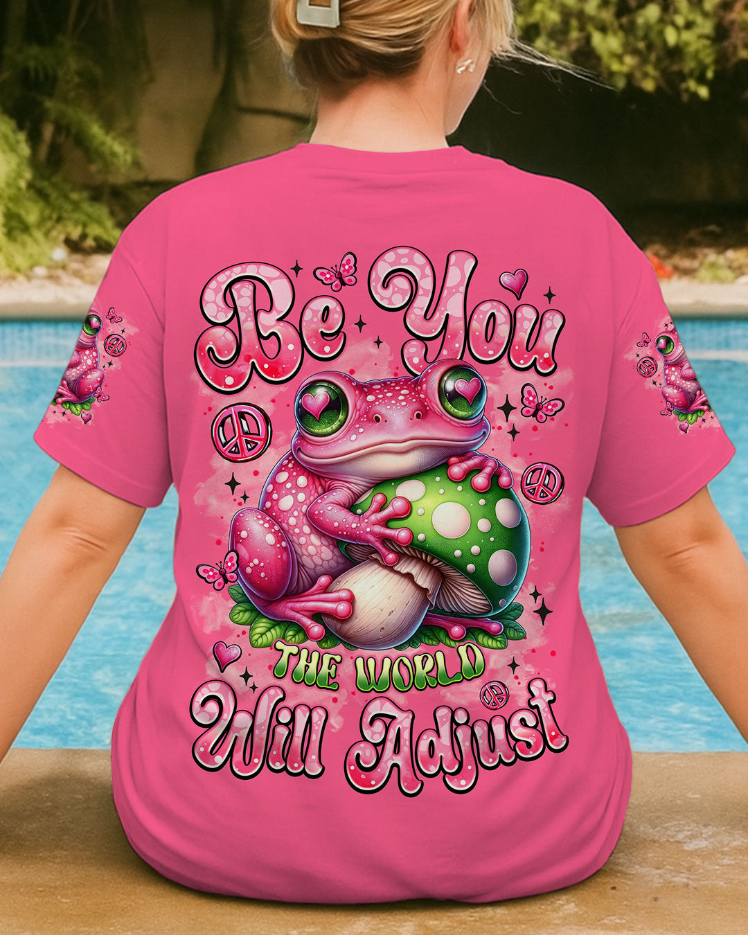 BE YOU THE WORLD WILL ADJUST FROG MUSHROOM ALL OVER PRINT - TYTM2606251