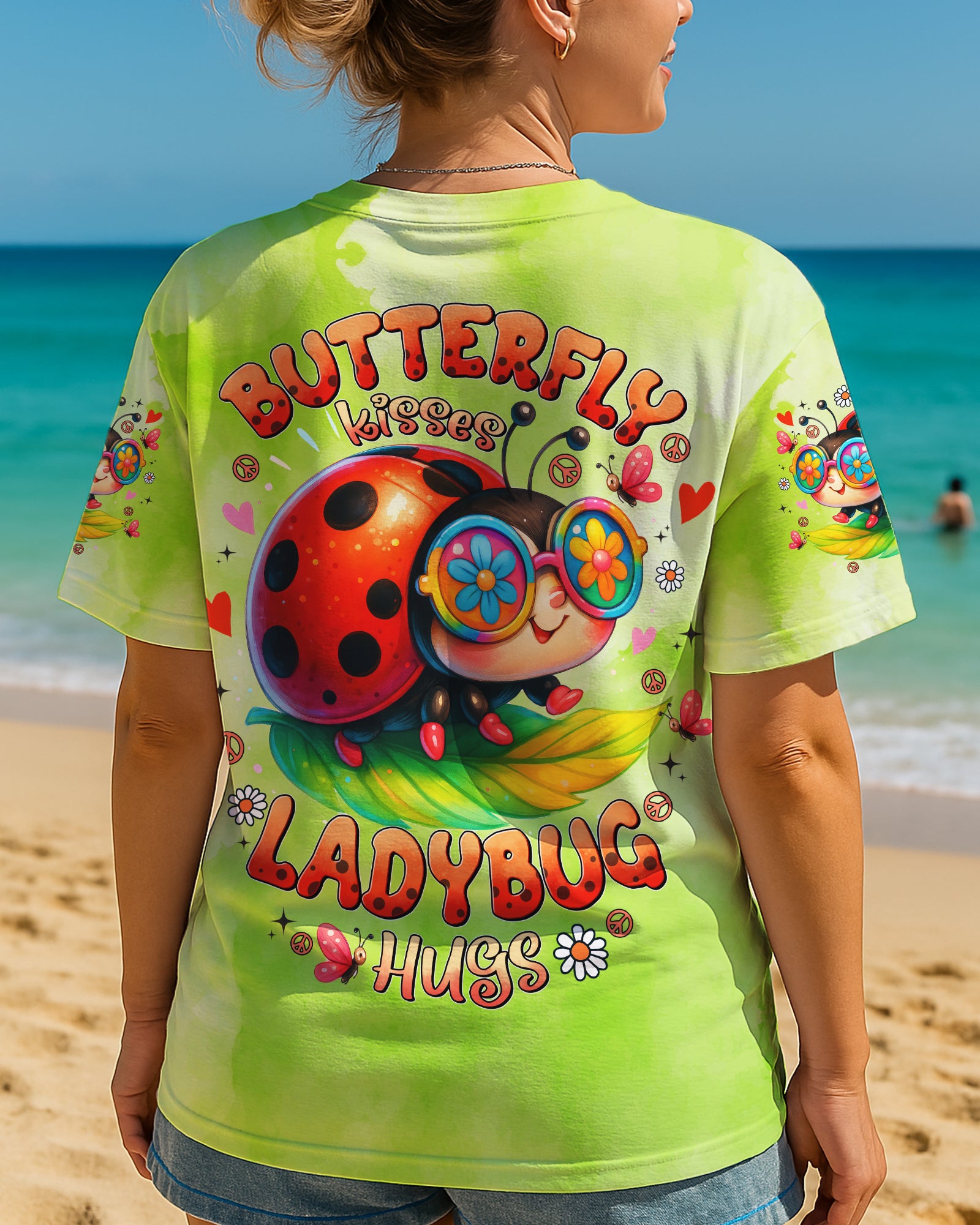 BUTTERFLY KISSES AND LADYBUG HUGS ALL OVER PRINT - TYTD2306251