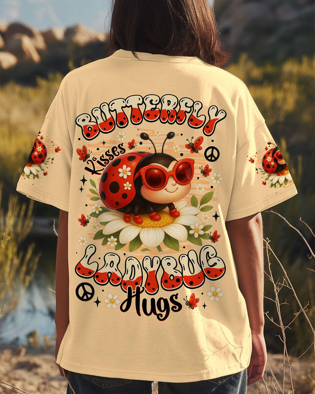 BUTTERFLY KISSES AND LADYBUG HUGS ALL OVER PRINT - TYTM0307253