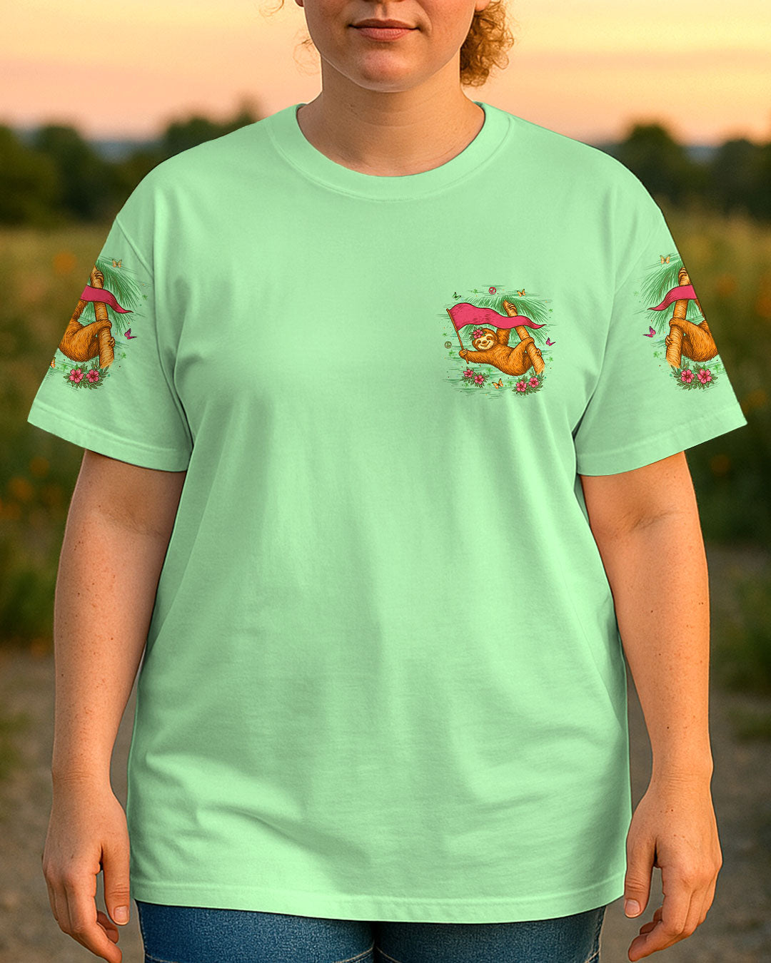 DON'T HURRY BE HAPPY SLOTH ALL OVER PRINT - YHLT0608252