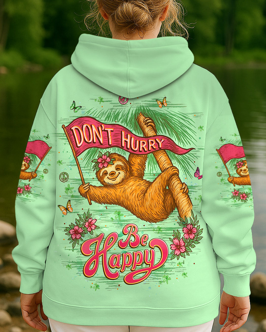 DON'T HURRY BE HAPPY SLOTH ALL OVER PRINT - YHLT0608252