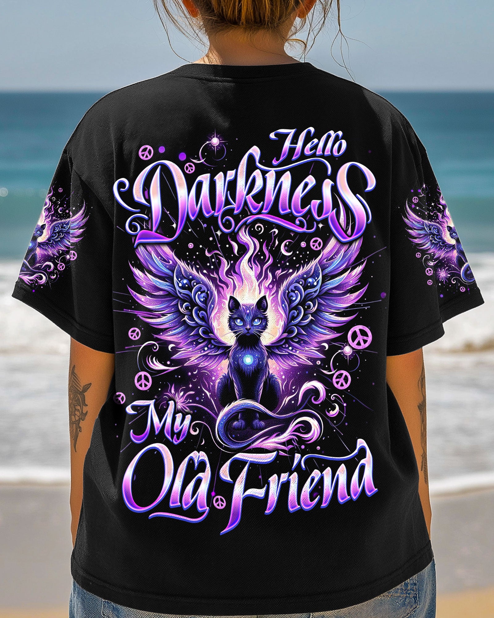 HELLO DARKNESS MY OLD FRIEND CAT ALL OVER PRINT - TYQY3005254