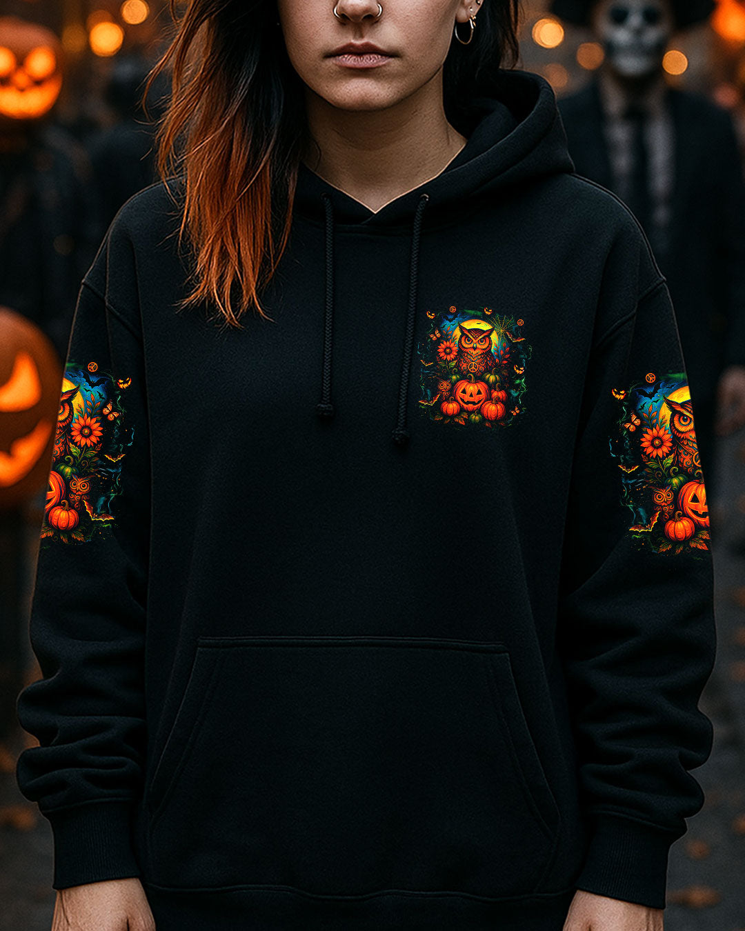 HELLO DARKNESS MY OLD FRIEND OWL HALLOWEEN ALL OVER PRINT - YHDU1607253