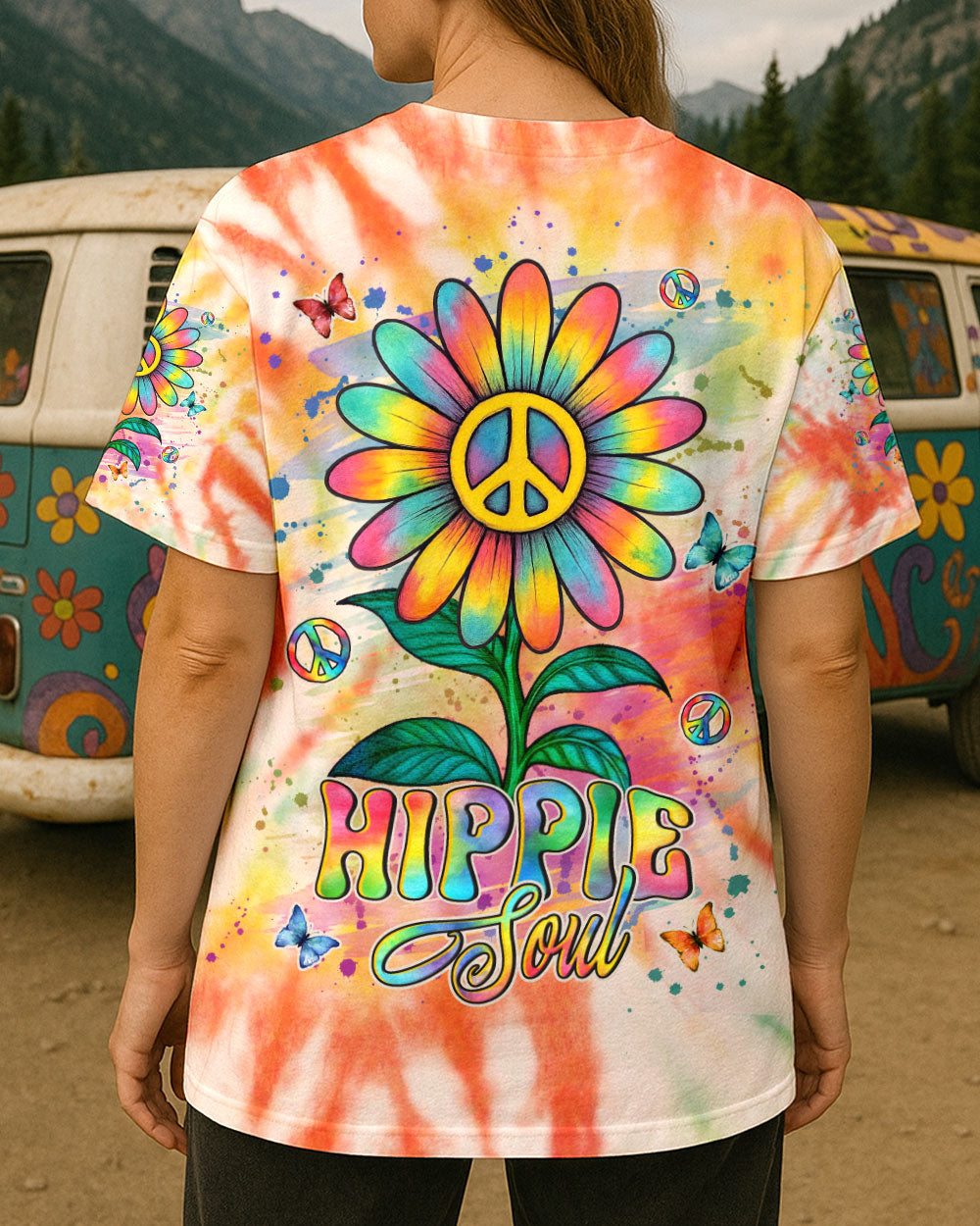 HIPPIE SOUL DAISY TIE DYE ALL OVER PRINT - YHLN1208252