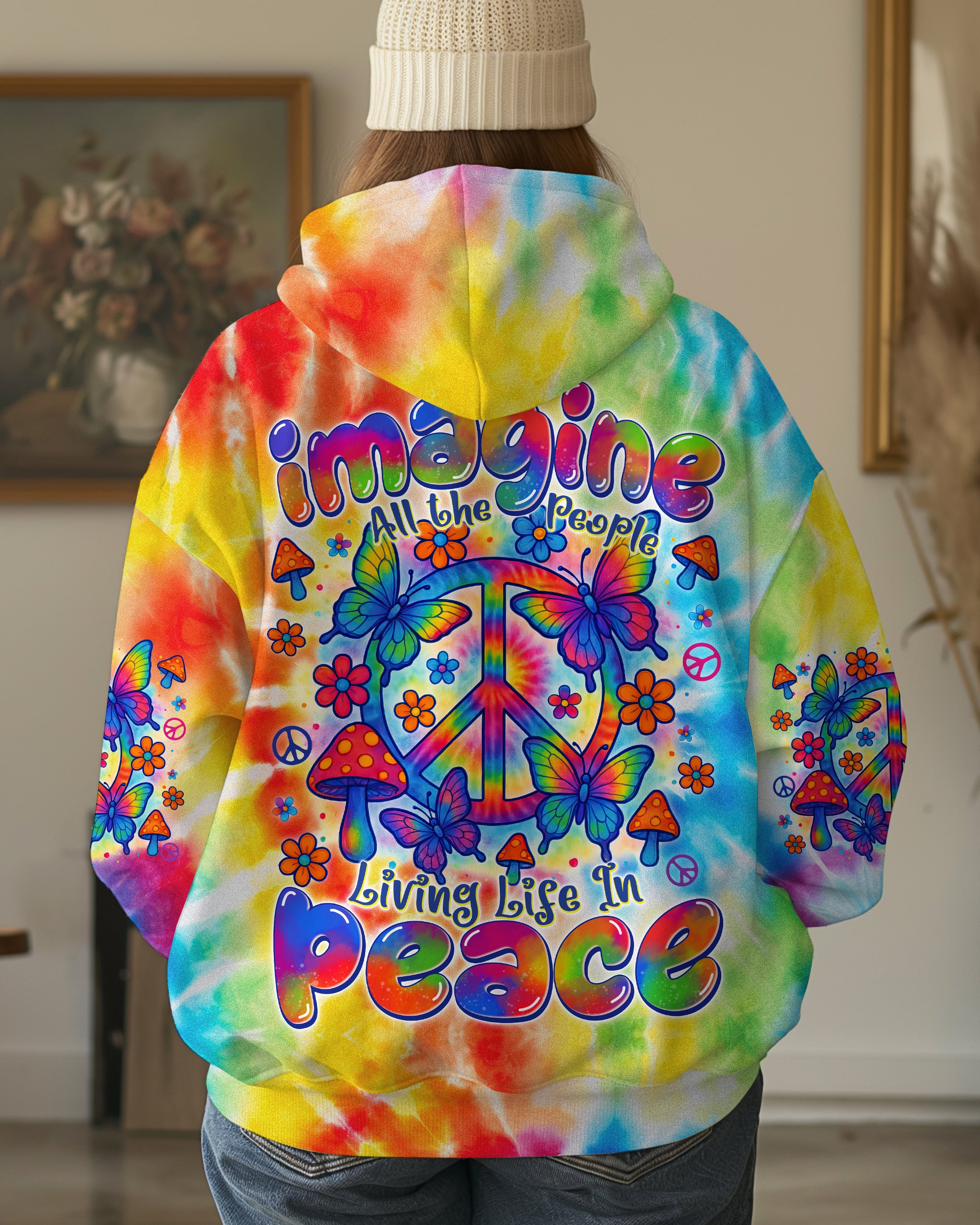 IMAGINE ALL THE PEOPLE LIVING LIFE IN PEACE ALL OVER PRINT - TYTD0508252