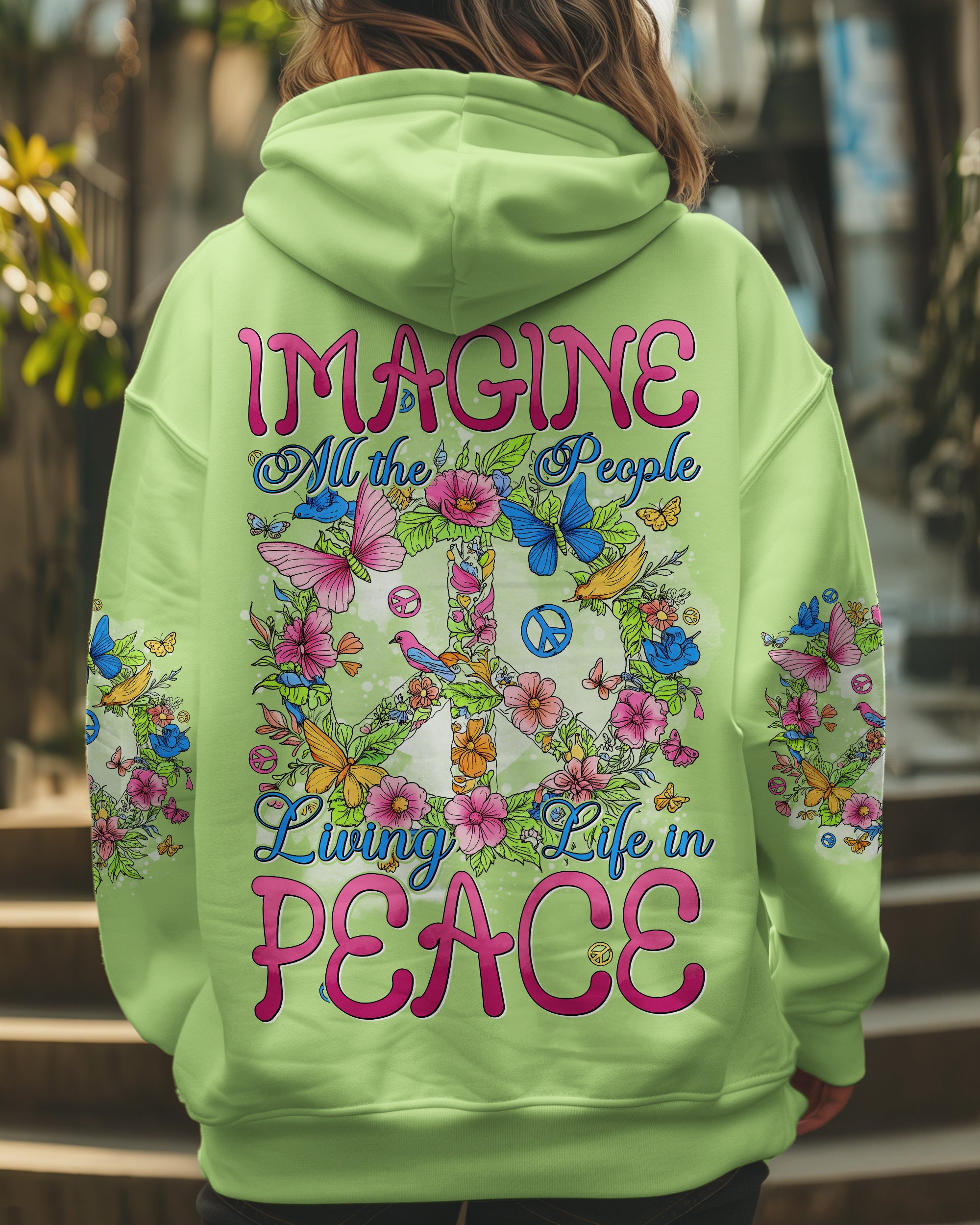 IMAGINE ALL THE PEOPLE LIVING LIFE IN PEACE ALL OVER PRINT - TYTD0307253