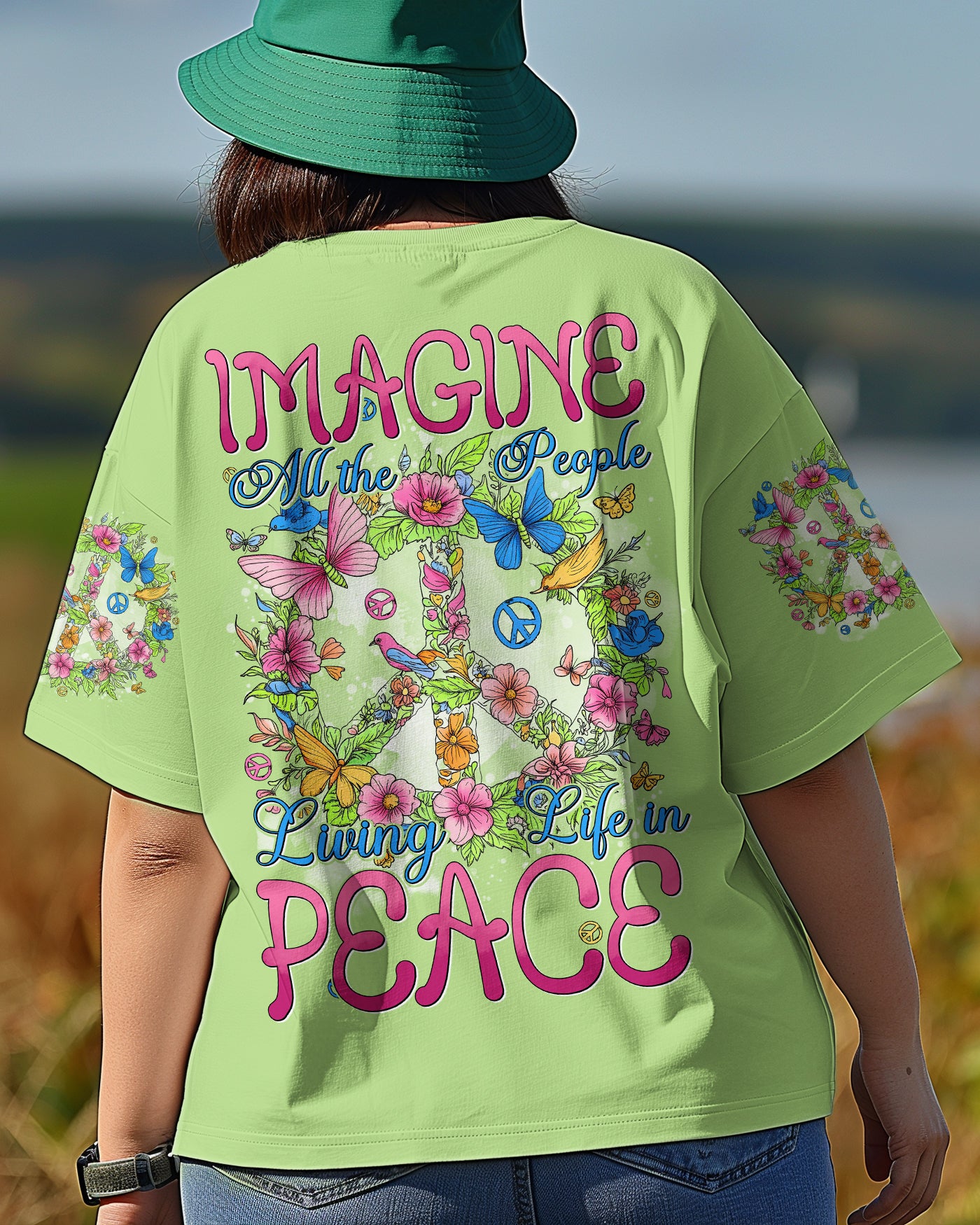 IMAGINE ALL THE PEOPLE LIVING LIFE IN PEACE ALL OVER PRINT - TYTD0307253