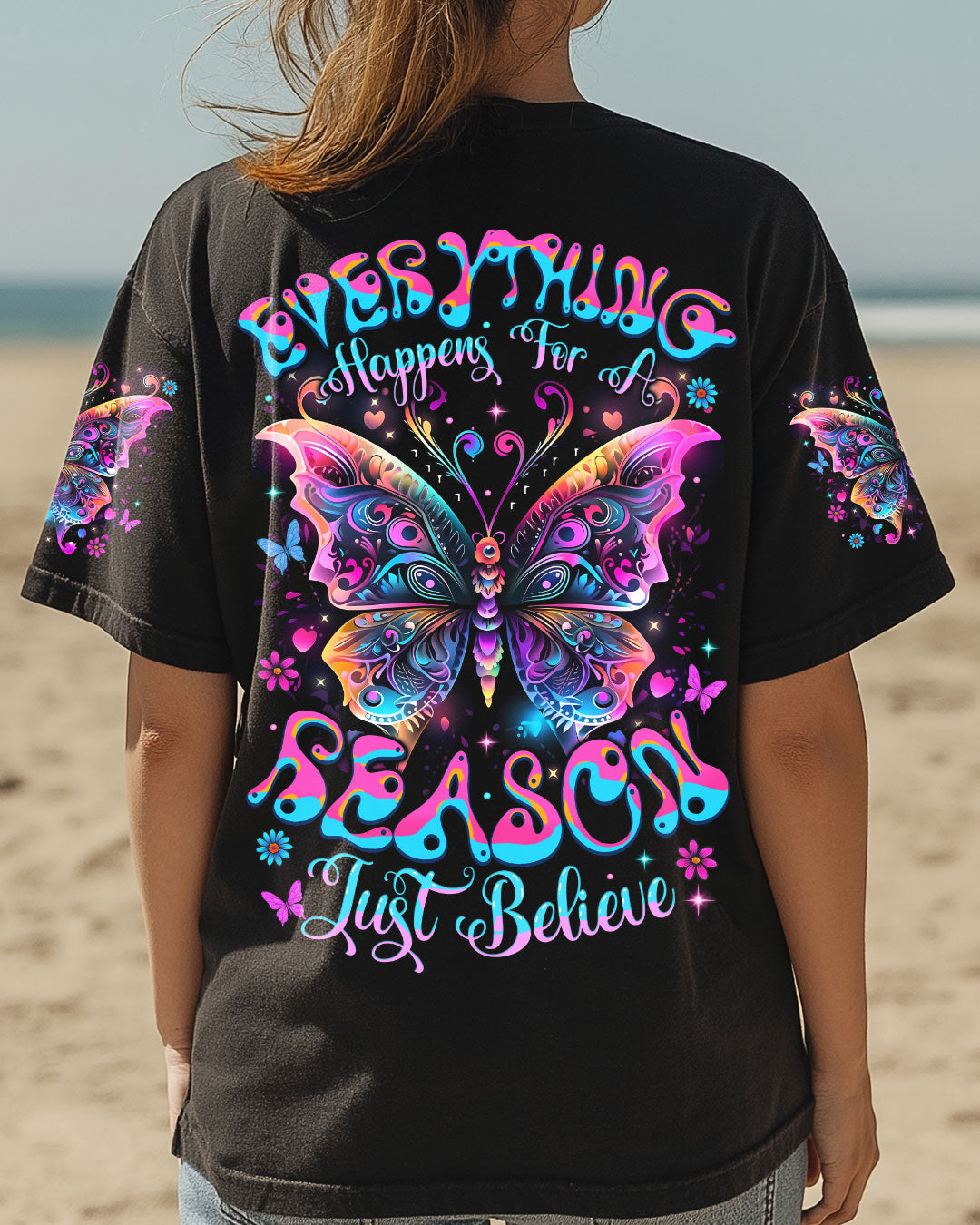 JUST BELIEVE BUTTERFLY ALL OVER PRINT - TYTM0907251