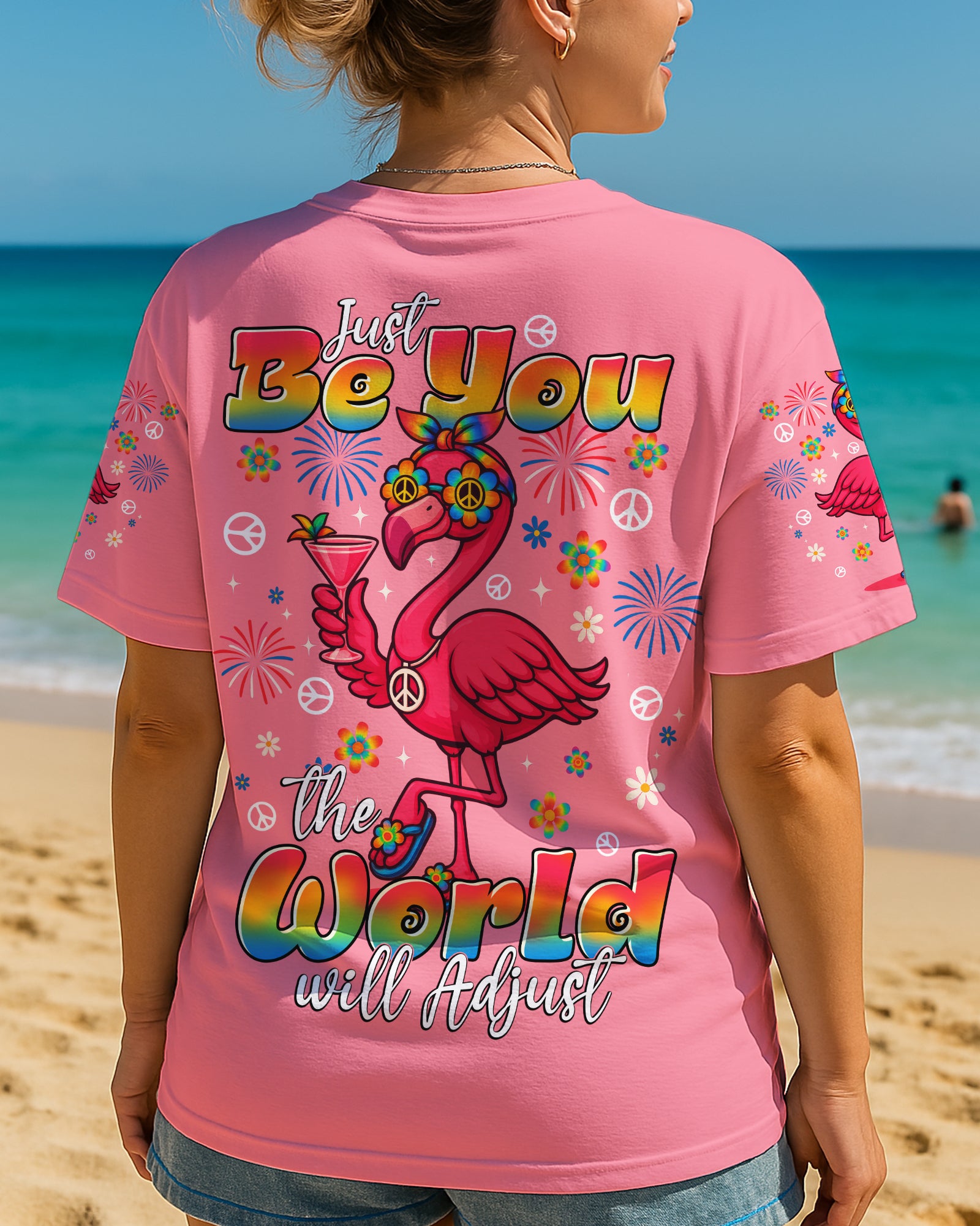 JUST BE YOU FLAMINGO ALL OVER PRINT - TYTD2105253