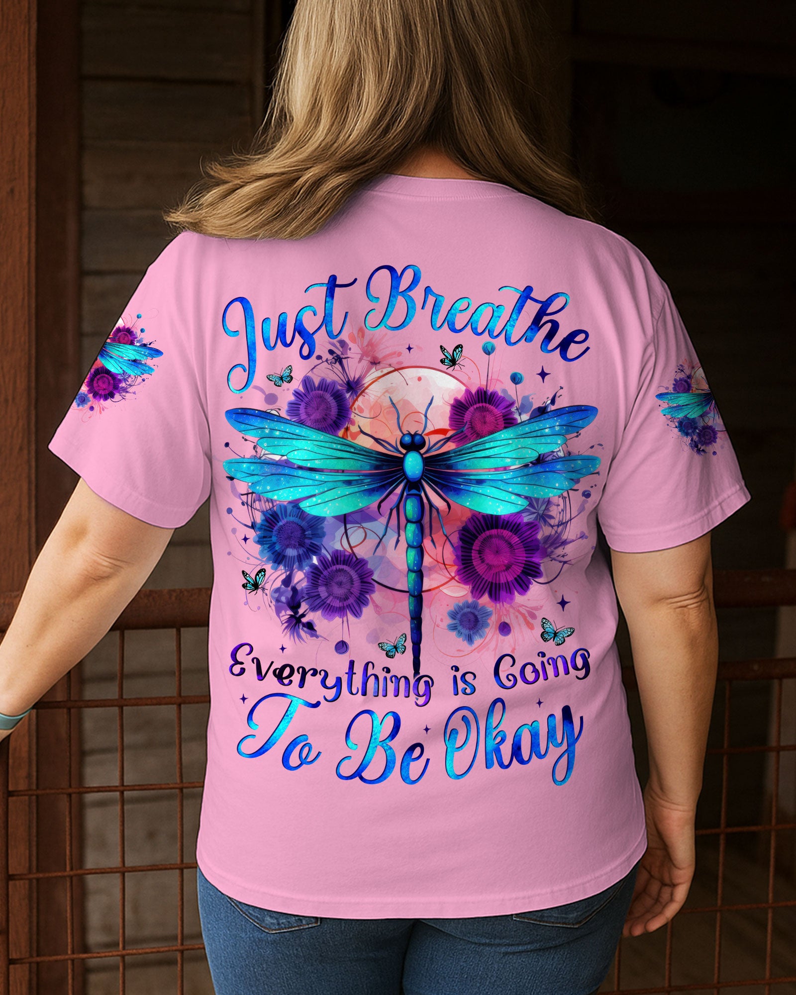 JUST BREATHE DRAGONFLY ALL OVER PRINT - TYTM2005252