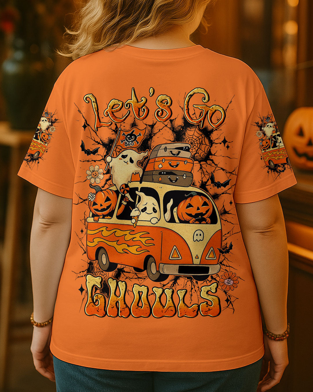 LET'S GO GHOULS BOO HALLOWEEN ALL OVER PRINT - YHLN0708253