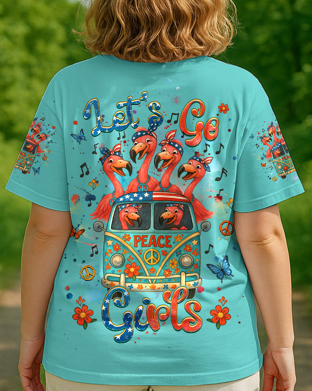 LET'S GO GIRLS FLAMINGO ALL OVER PRINT - YHHG2205254