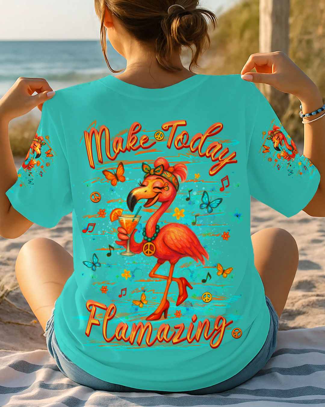 MAKE TODAY FLAMAZING FLAMINGO ALL OVER PRINT - YHLT0605252
