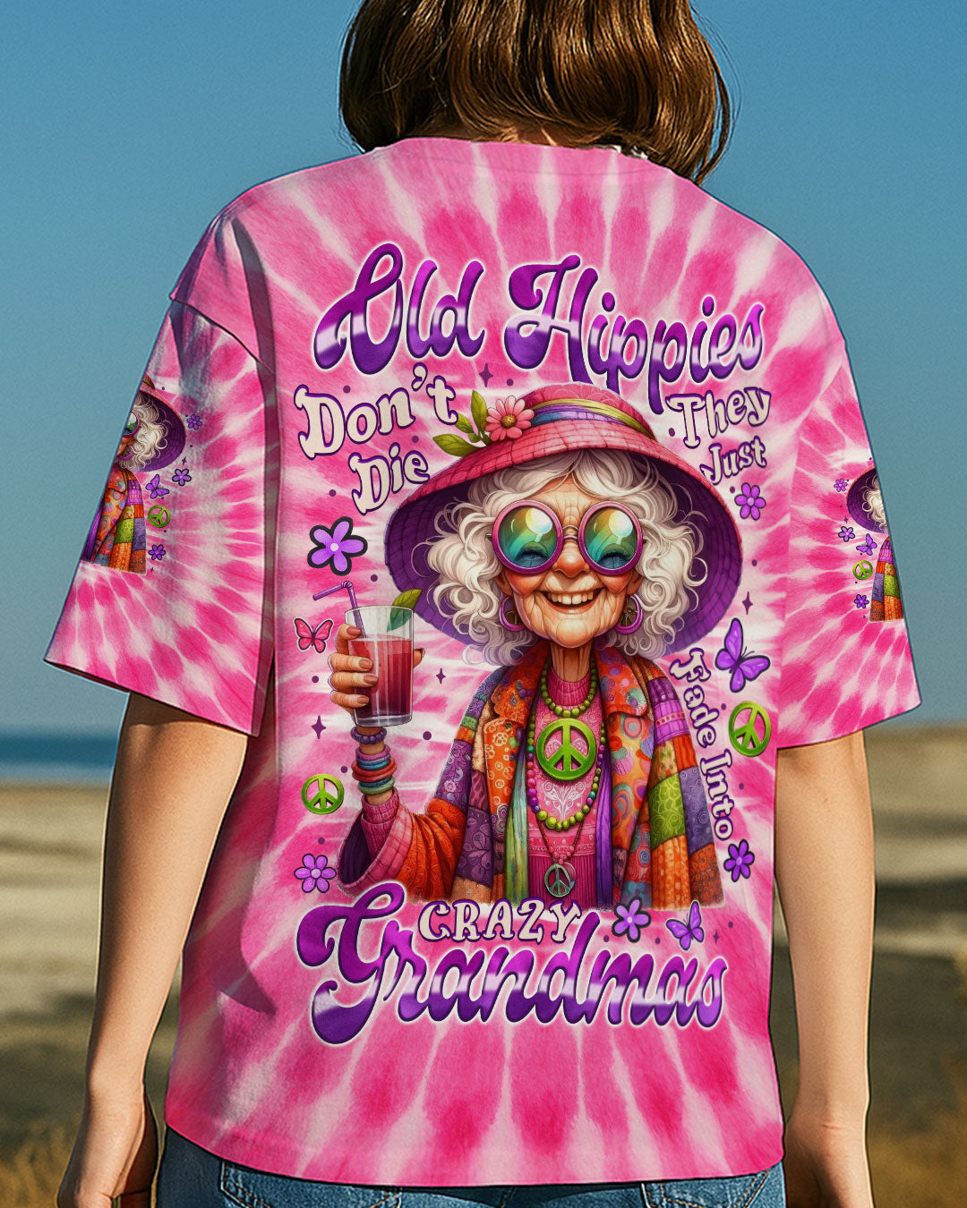 OLD HIPPIES PINK TIE DYE ALL OVER PRINT - TYTM2805251