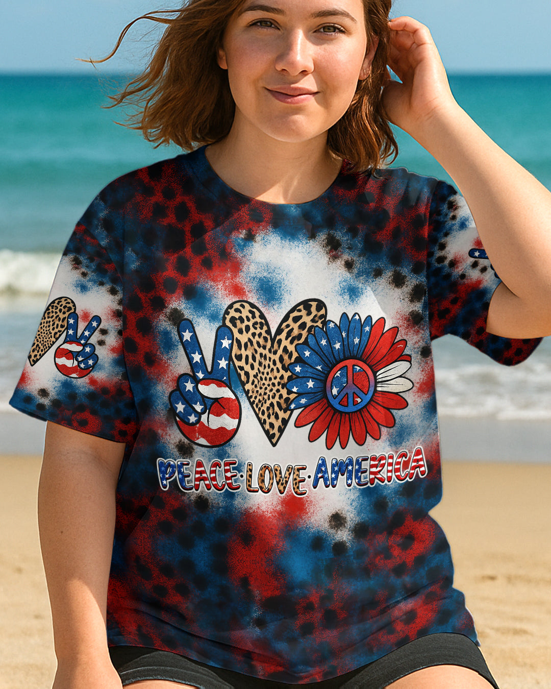 PEACE LOVE AMERICA ALL OVER PRINT - YHHG1905253