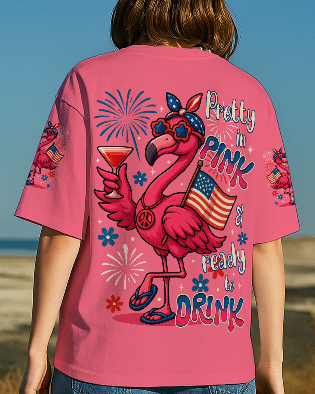 PRETTY IN PINK FLAMINGO ALL OVER PRINT - TYTM2905252