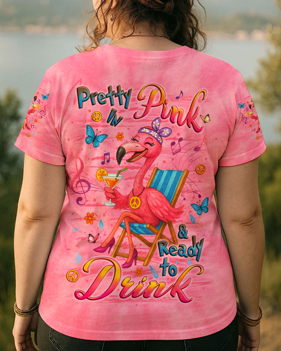 PRETTY IN PINK FLAMINGO ALL OVER PRINT - YHLT0705251