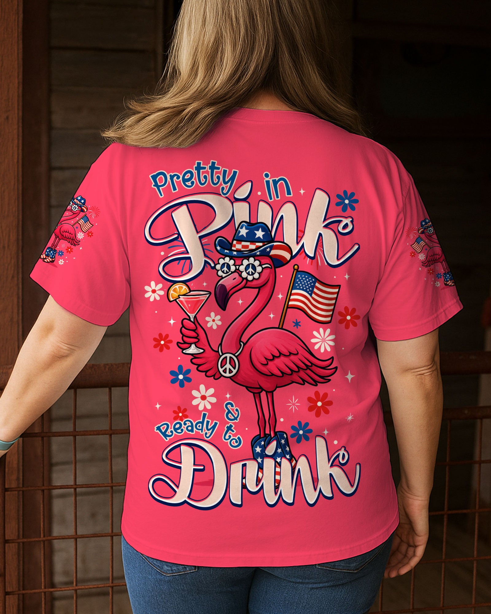 PRETTY IN PINK FLAMINGO ALL OVER PRINT - TYTM1505252