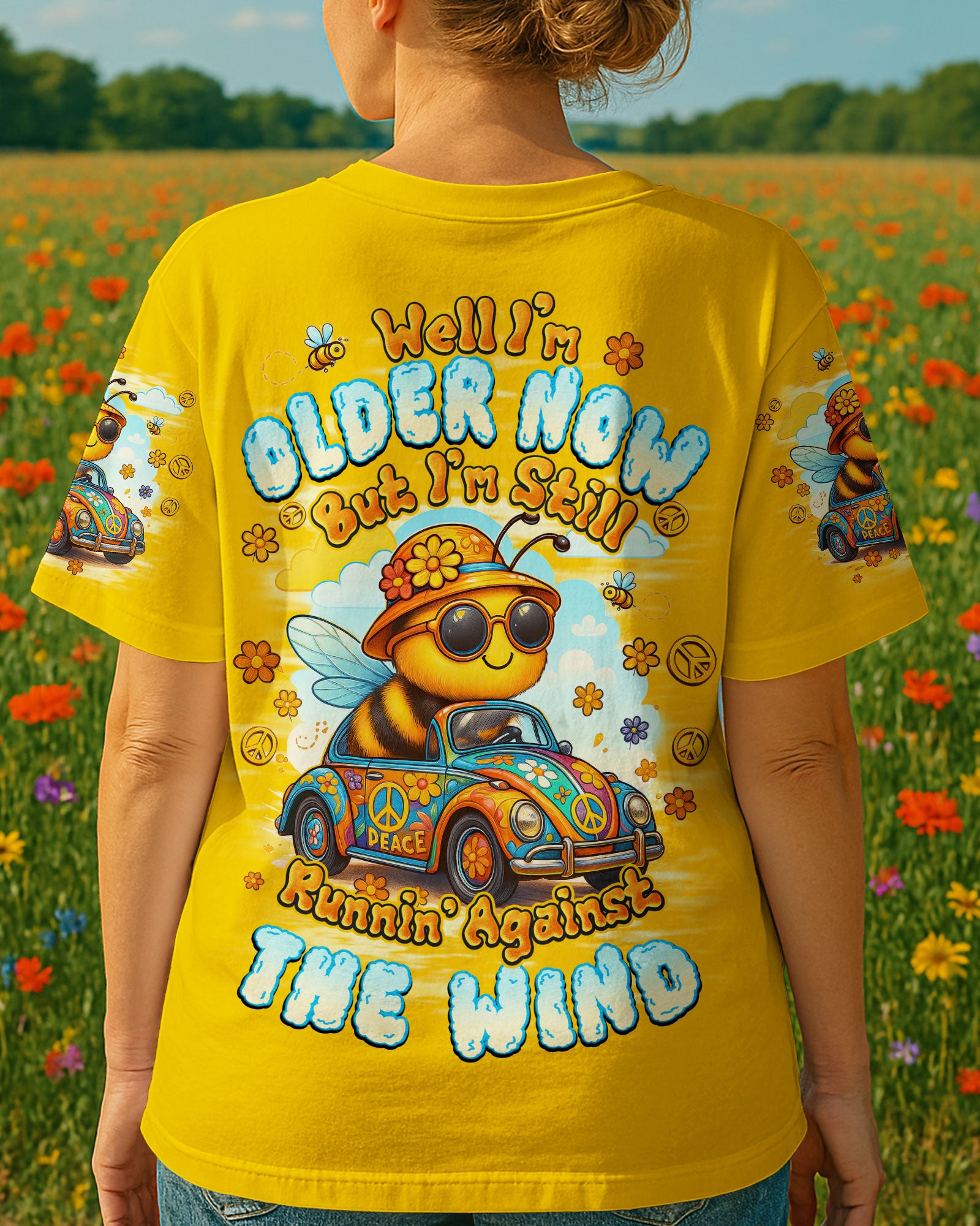 RUNNING AGAINST THE WIND BEE HIPPIE ALL OVER PRINT - TYQY0307252