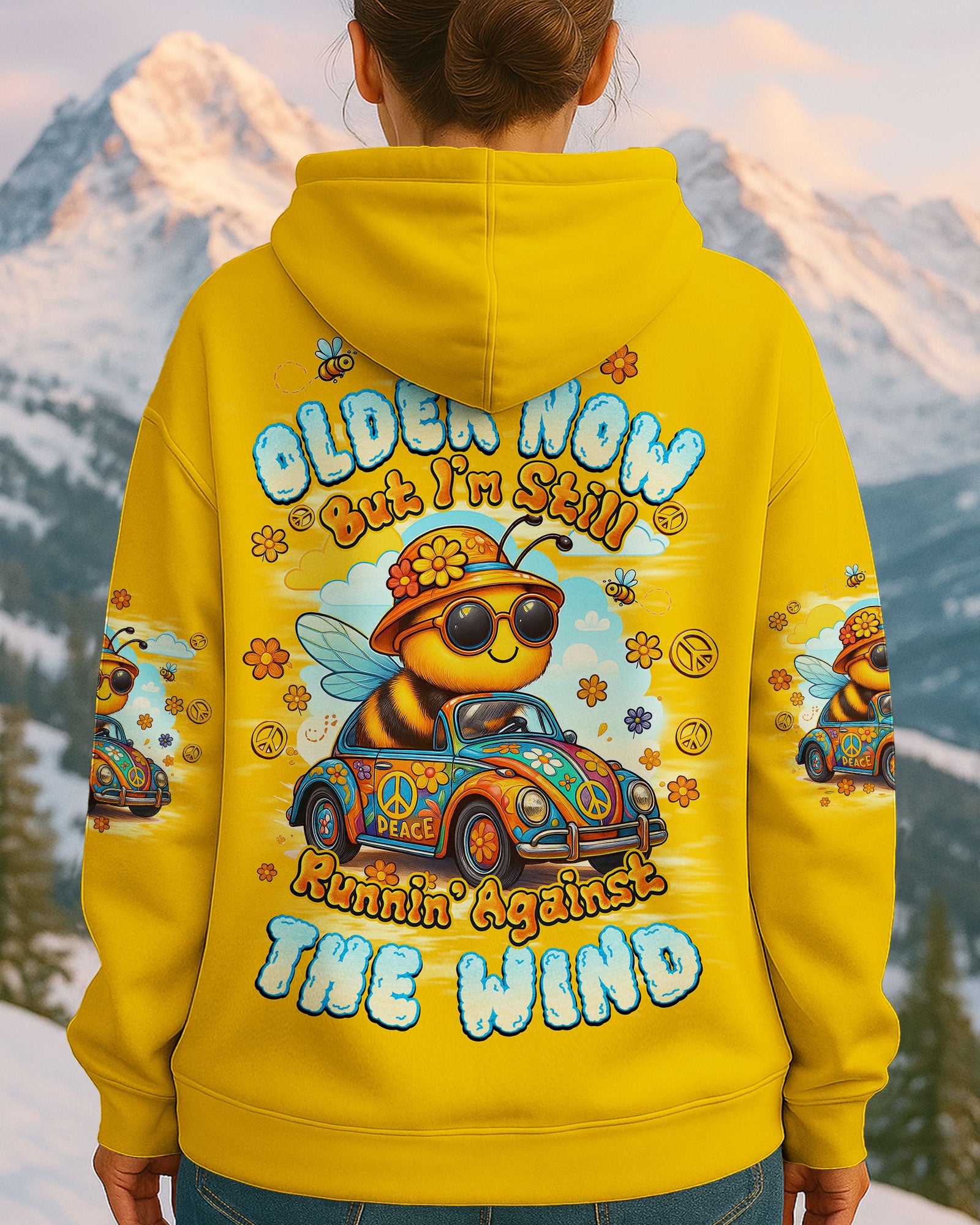 RUNNING AGAINST THE WIND BEE HIPPIE ALL OVER PRINT - TYQY0307252