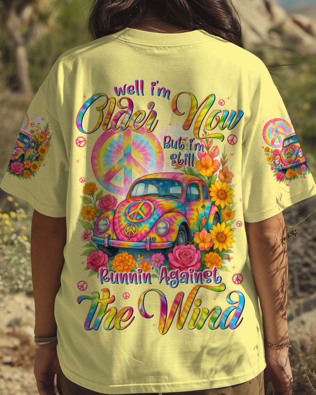 RUNNING AGAINST THE WIND CAR TIE DYE ALL OVER PRINT - TYTD1406252