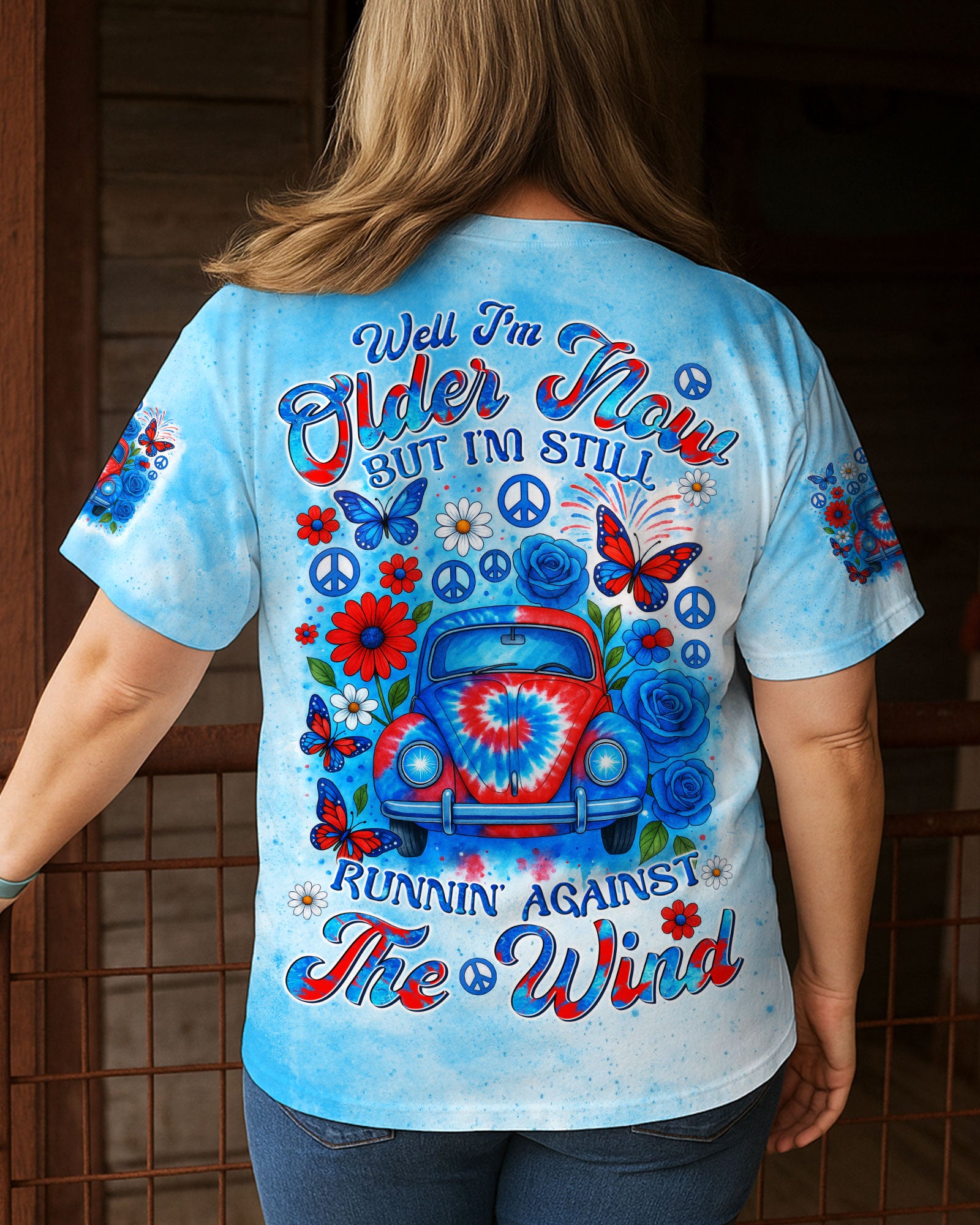 RUNNING AGAINST THE WIND CAR TIE DYE ALL OVER PRINT - TYTM1605251