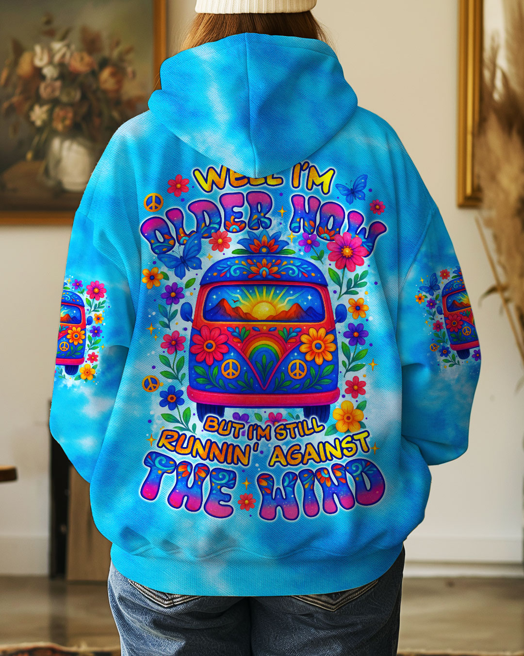 RUNNING AGAINST THE WIND CAR TIE DYE ALL OVER PRINT - TYTM1806253