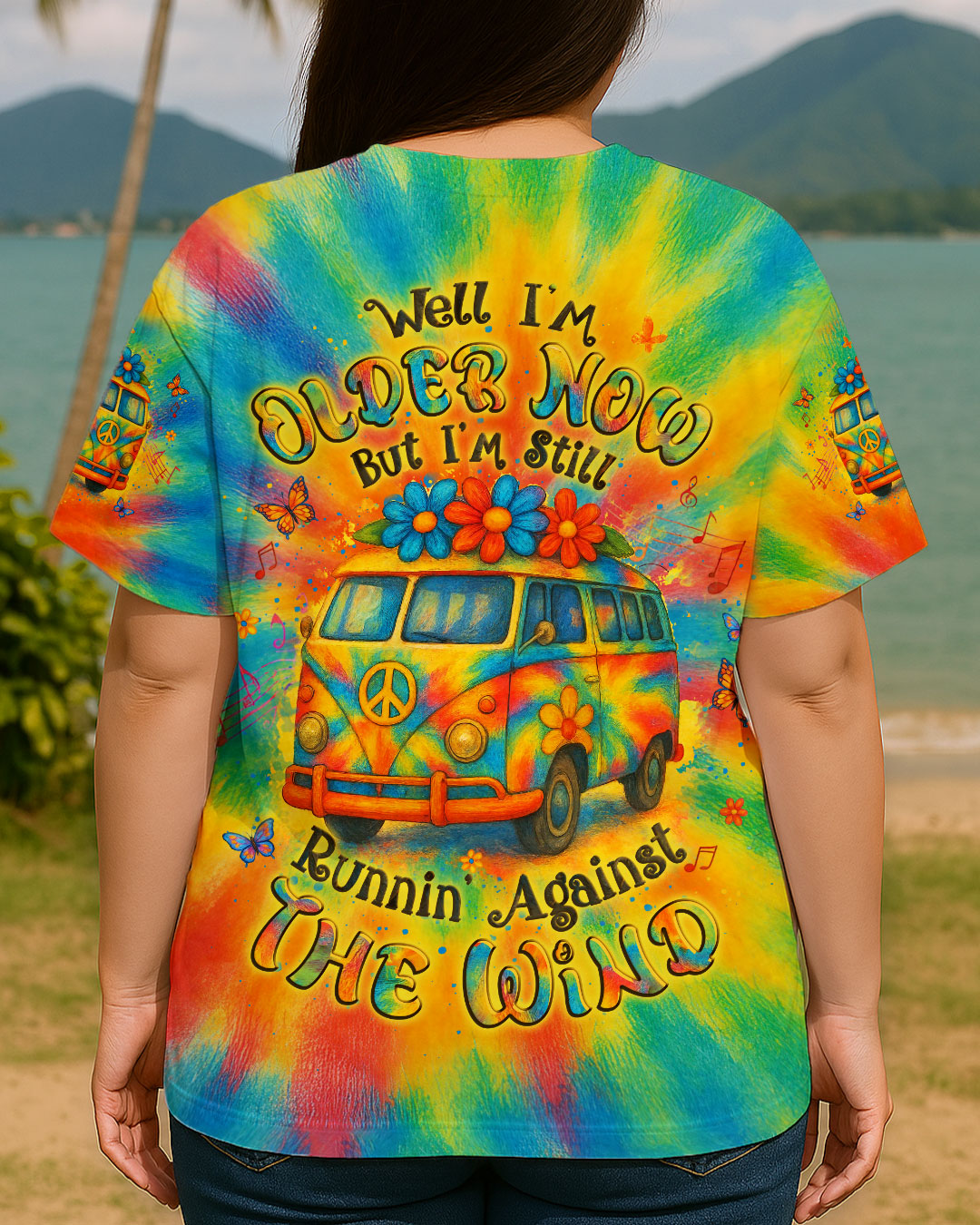 RUNNING AGAINST THE WIND CAR TIE DYE ALL OVER PRINT - YHLT0805251