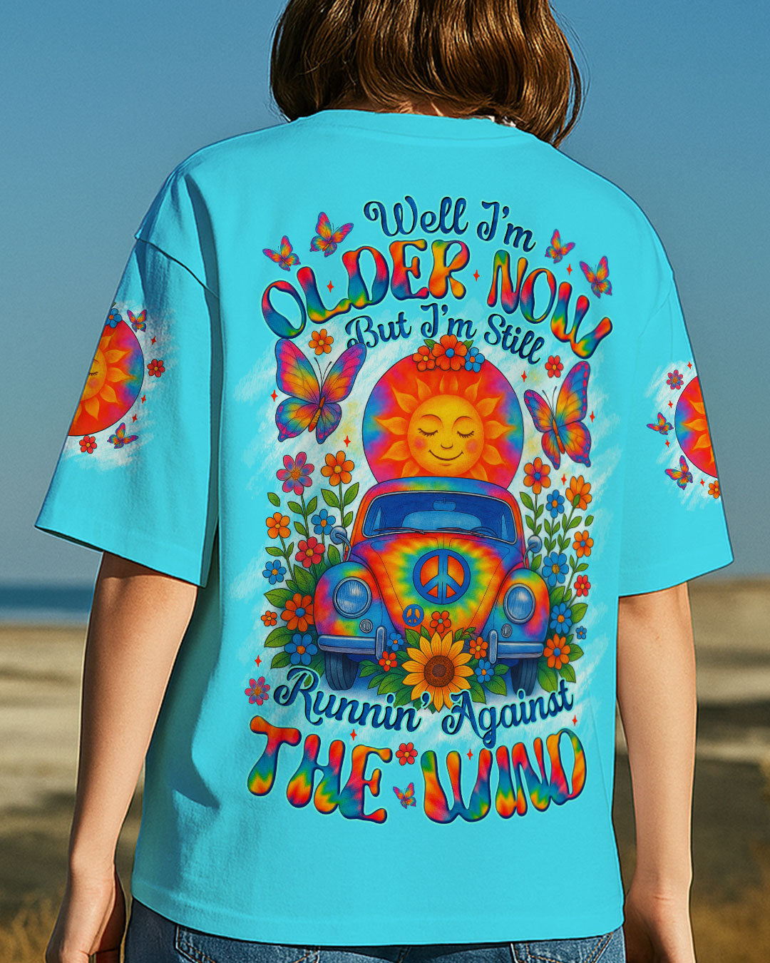 RUNNING AGAINST THE WIND TIE DYE CAR ALL OVER PRINT - TYTM2305251