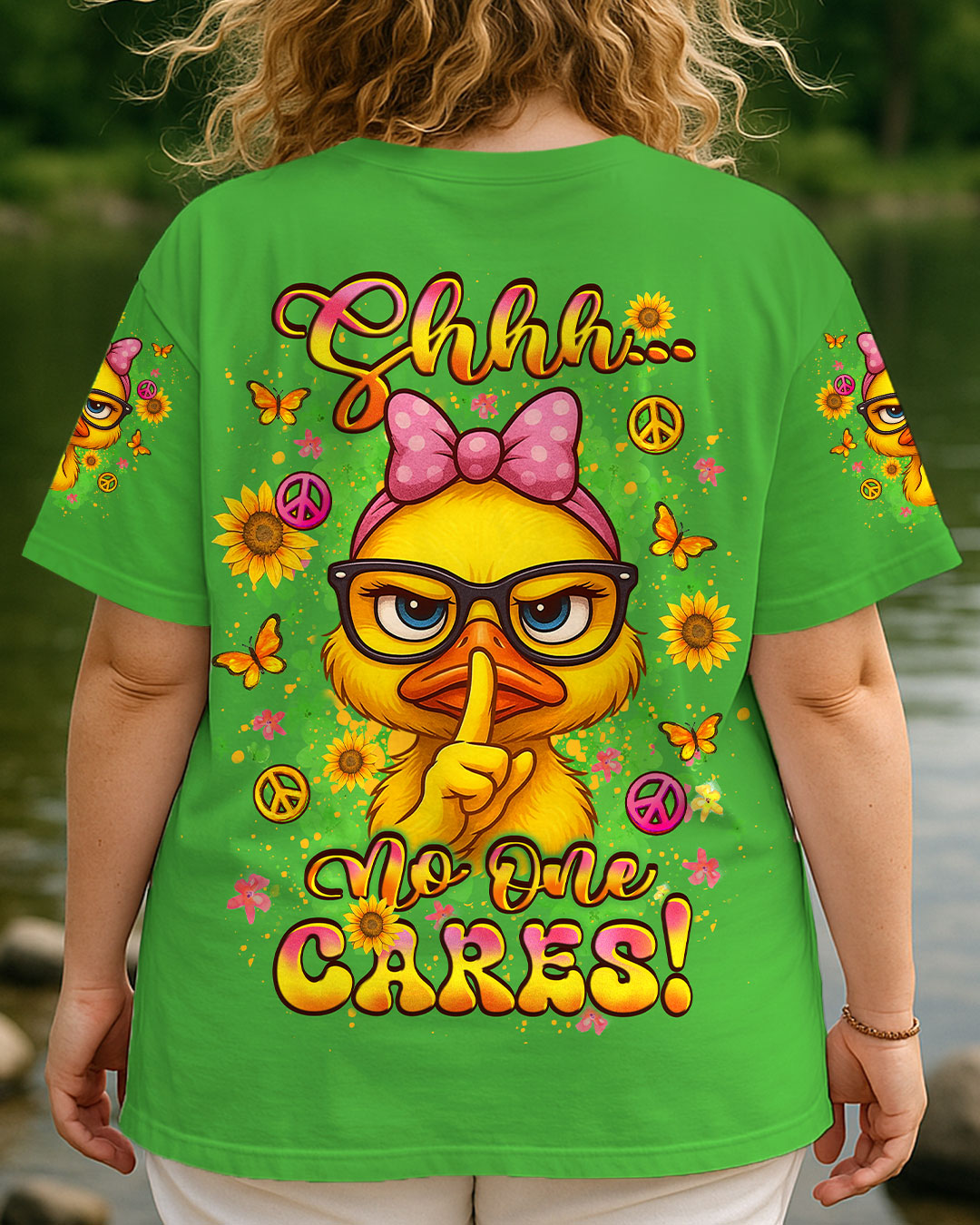 SHHH NO ONE CARES DUCK ALL OVER PRINT - YHLT2307252