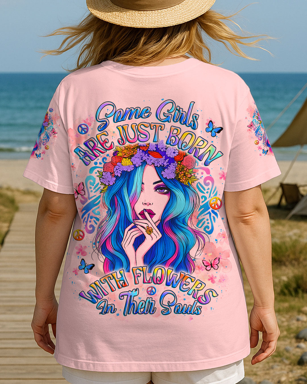 SOME GIRLS ARE JUST BORN WITH FLOWERS ALL OVER PRINT - YHLT2706254