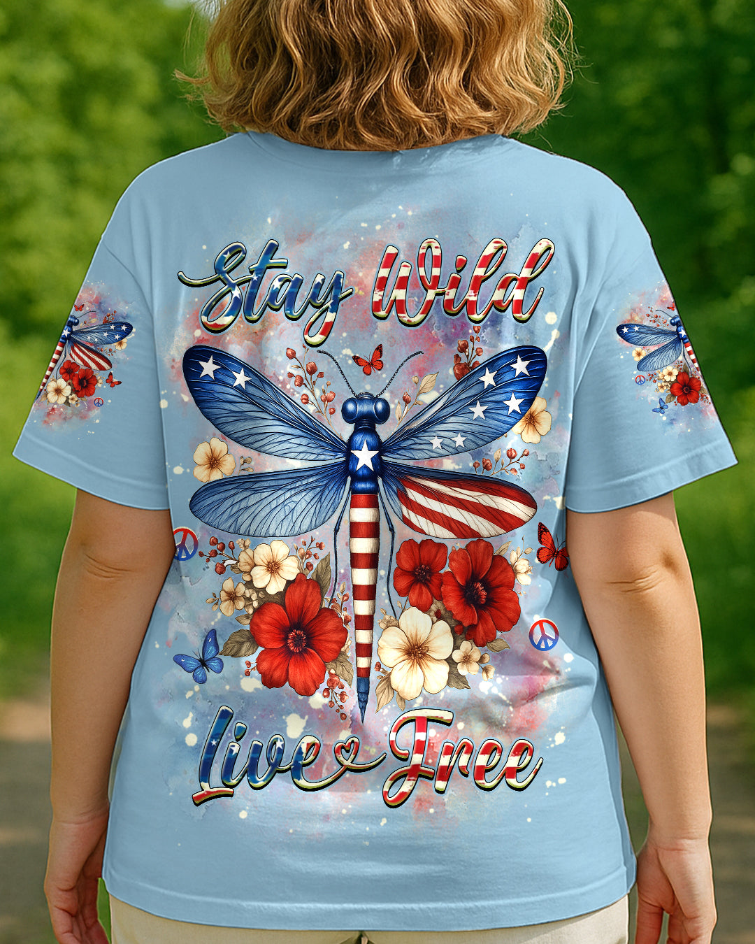 STAY WILD LIVE FREE DRAGONFLY ALL OVER PRINT - YHHG2605253