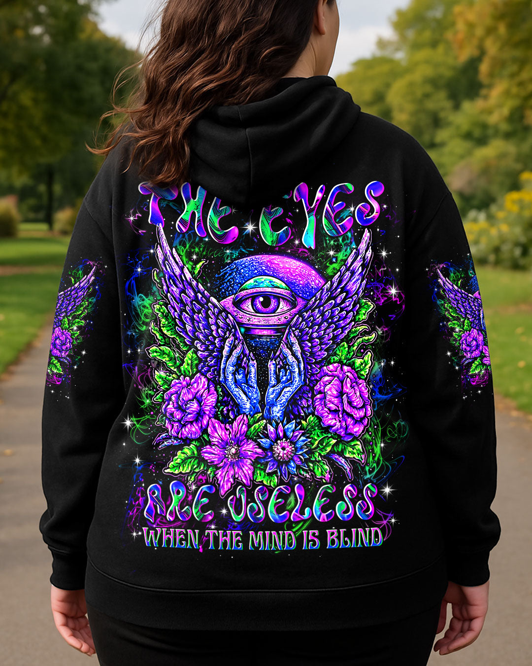 THE EYES ARE USELESS WHEN THE MIND IS BLIND ALL OVER PRINT - YHLN0808252