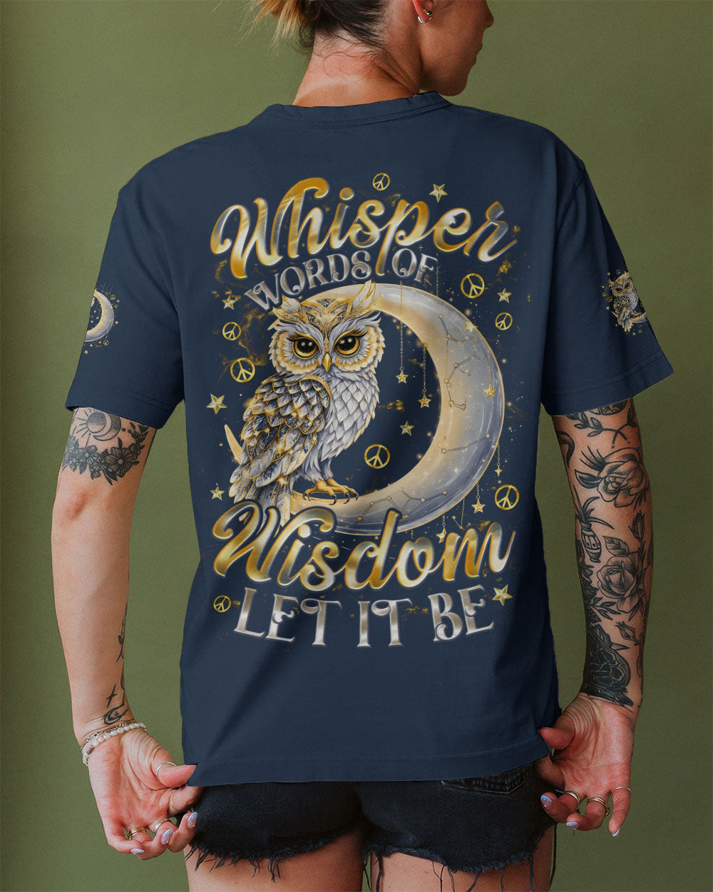 WHISPER WORDS OF WISDOM LET IT BE OWL ALL OVER PRINT - TYQY0611252