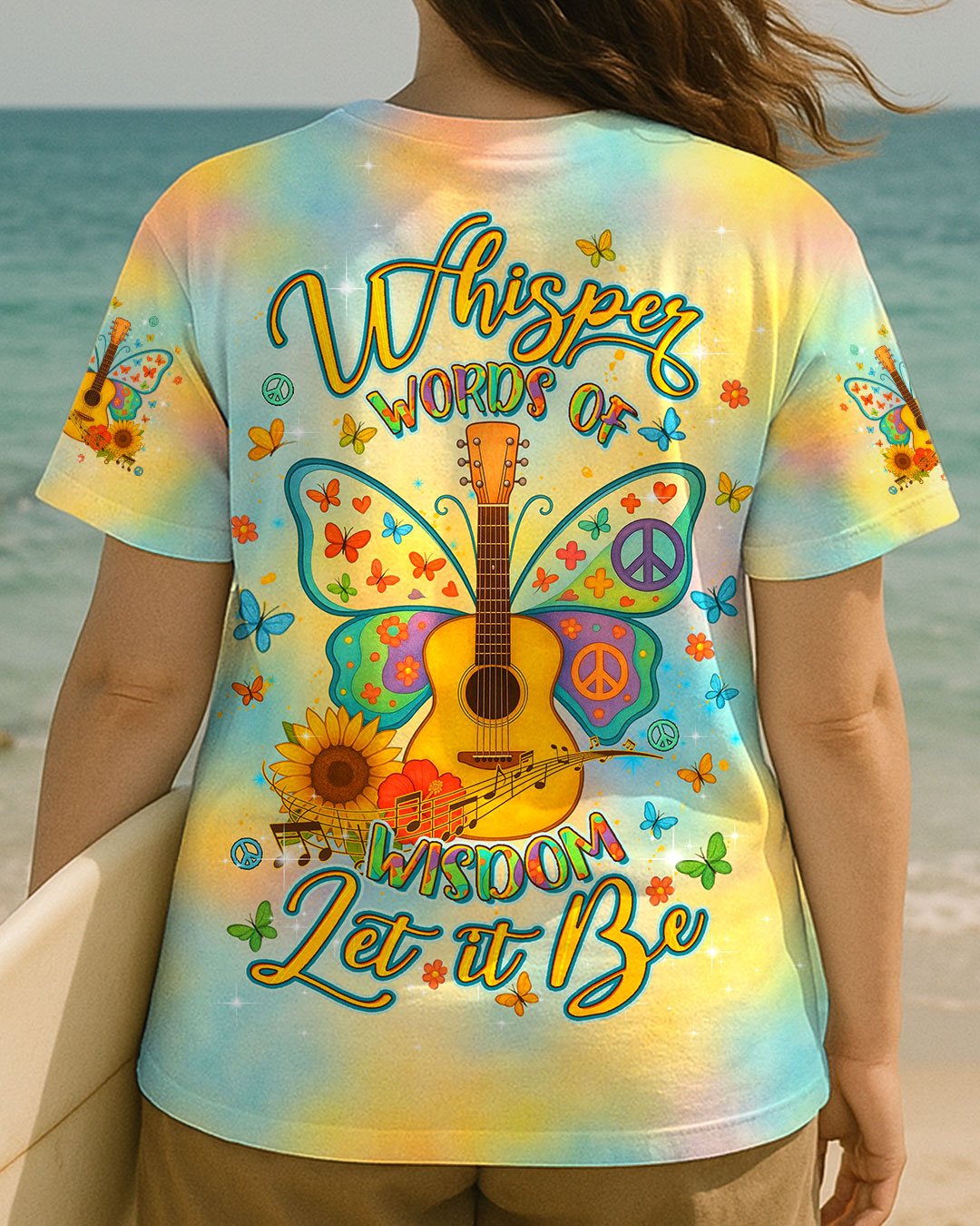WHISPER WORDS OF WISDOM GUITAR ALL OVER PRINT - YHDU0107252