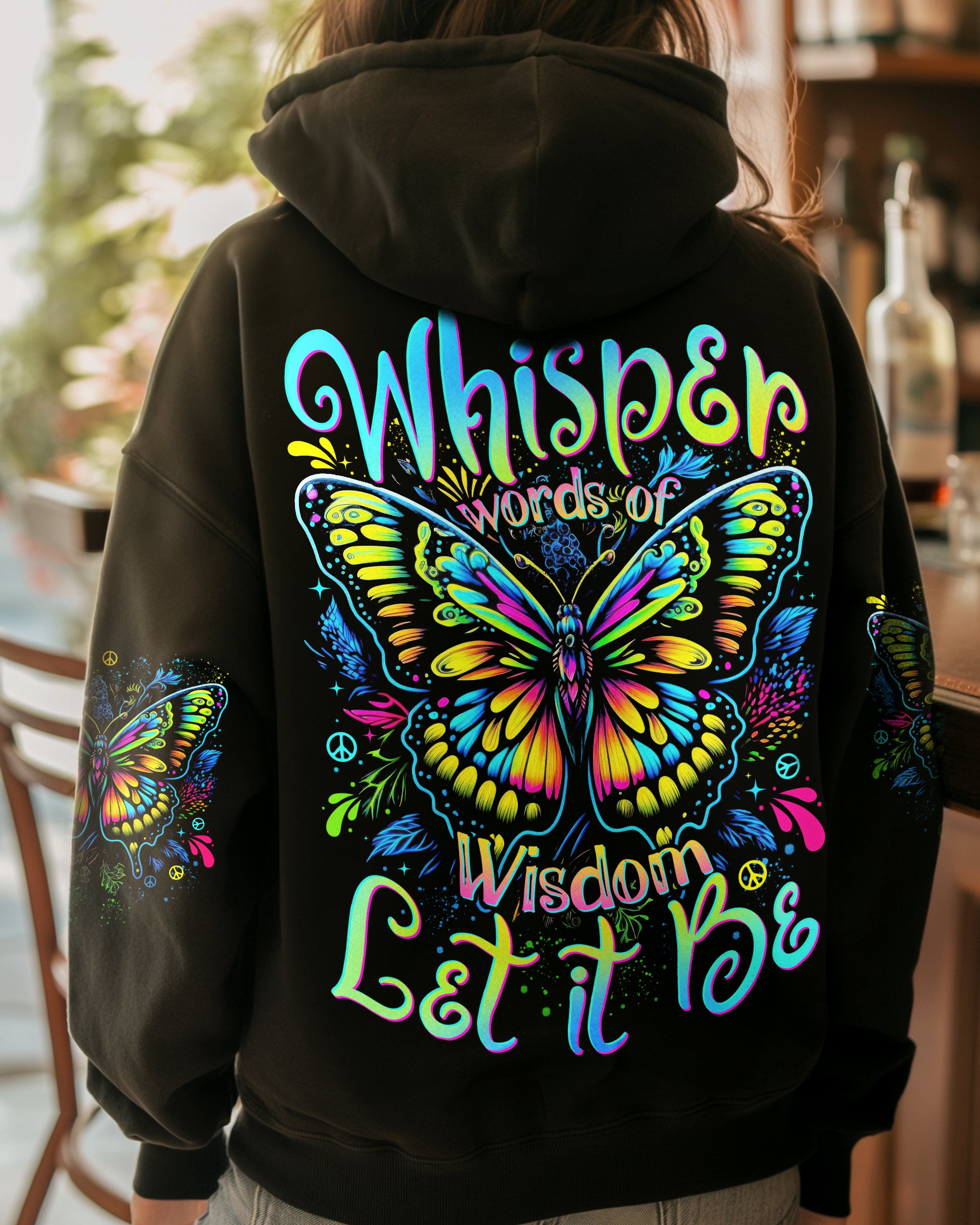 WHISPER WORDS OF WISDOM LET IT BE BUTTERFLY ALL OVER PRINT - TYTD0807252