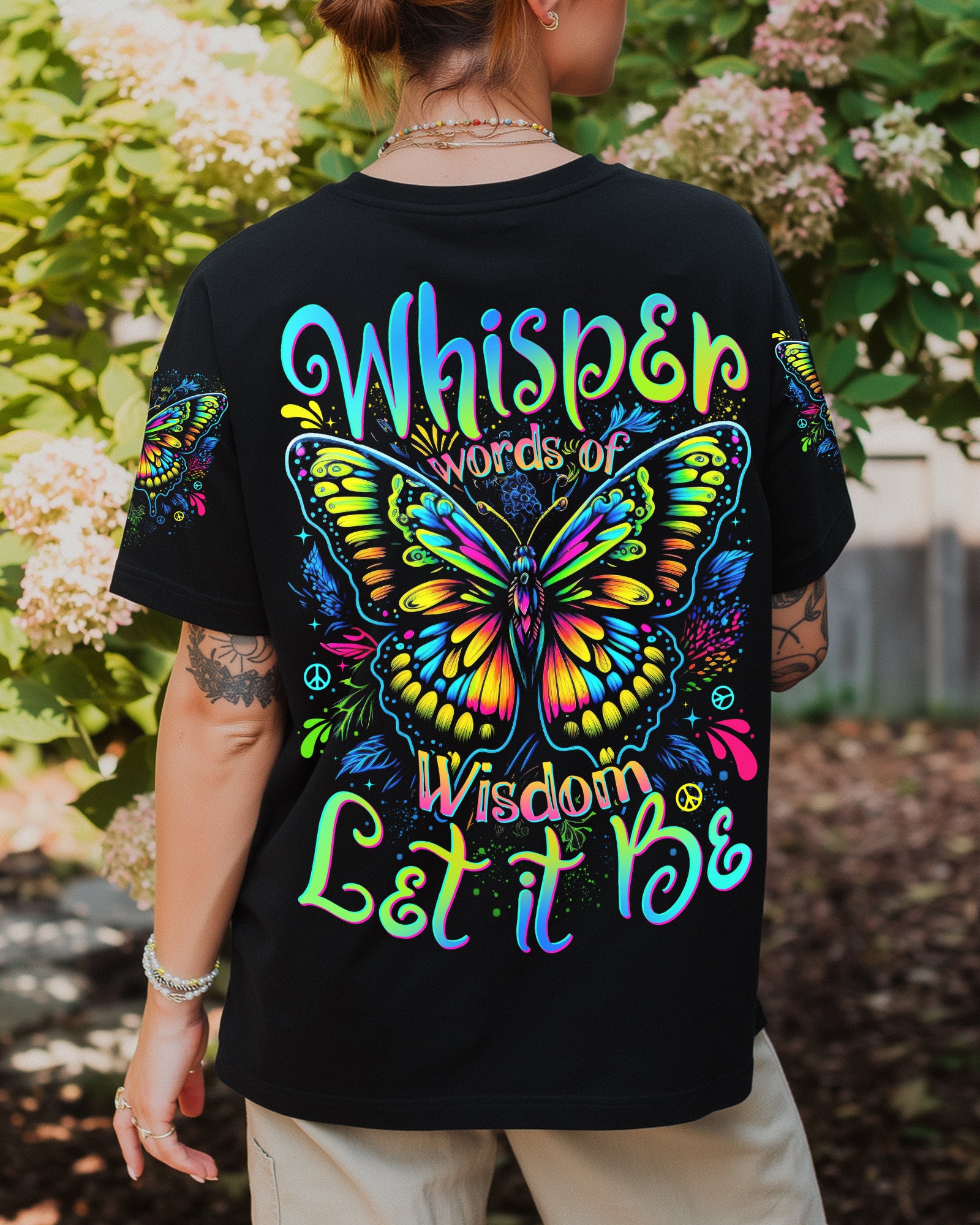 WHISPER WORDS OF WISDOM LET IT BE BUTTERFLY ALL OVER PRINT - TYTD0807252