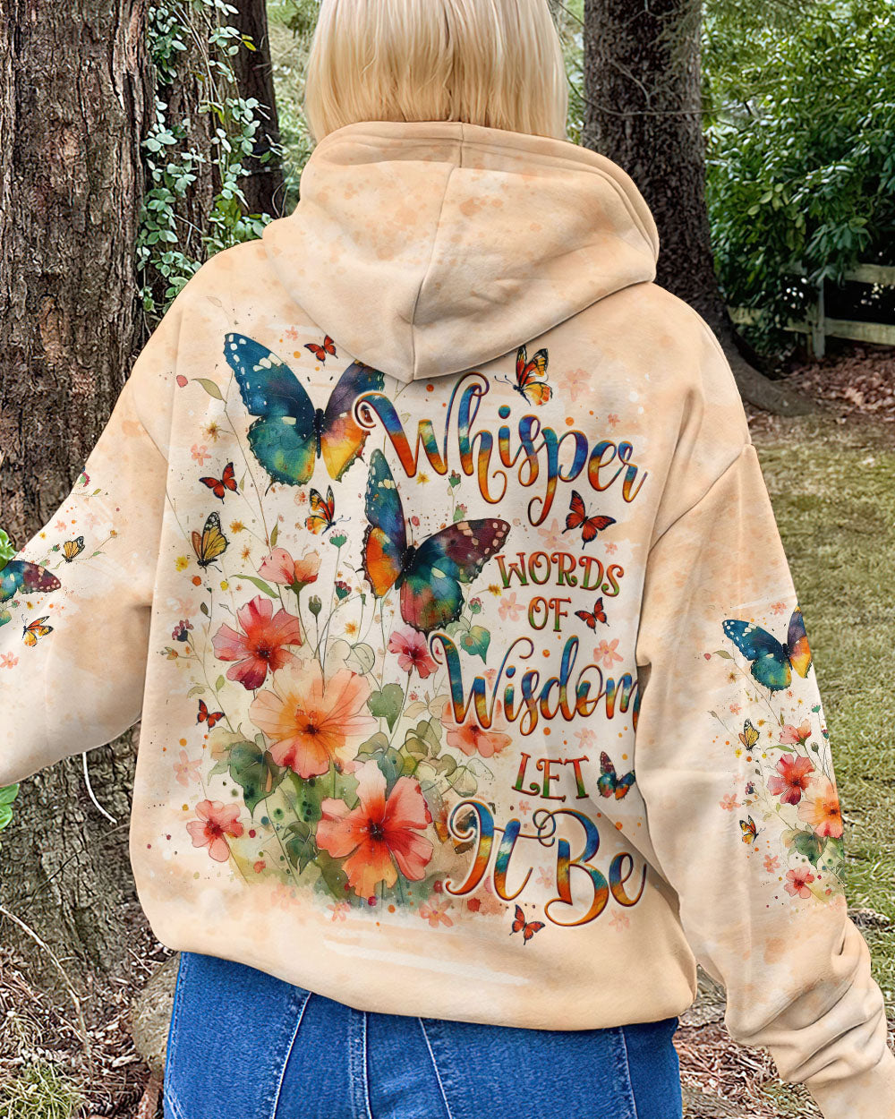 WHISPER WORDS OF WISDOM LET IT BE BUTTERFLY ALL OVER PRINT  - TLNO0411243